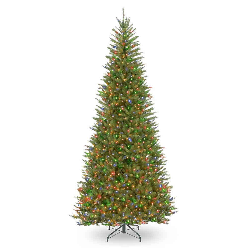 National Tree Company DUSLH1-90RLO 9-ft Pre-lit Slim Artificial Christmas Tree with Incandescent Lights