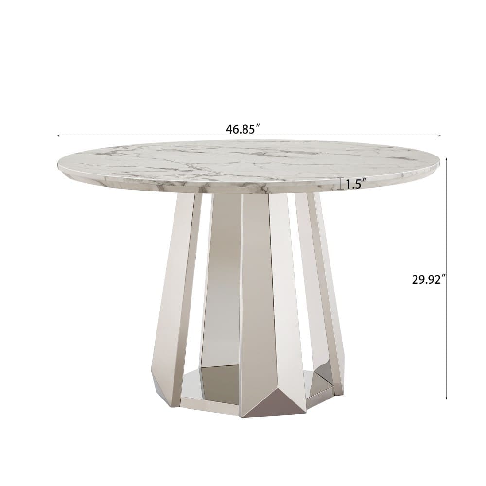 Coolbibila CAMRYN-TABLE-WHITE Dining-Tables - View #3