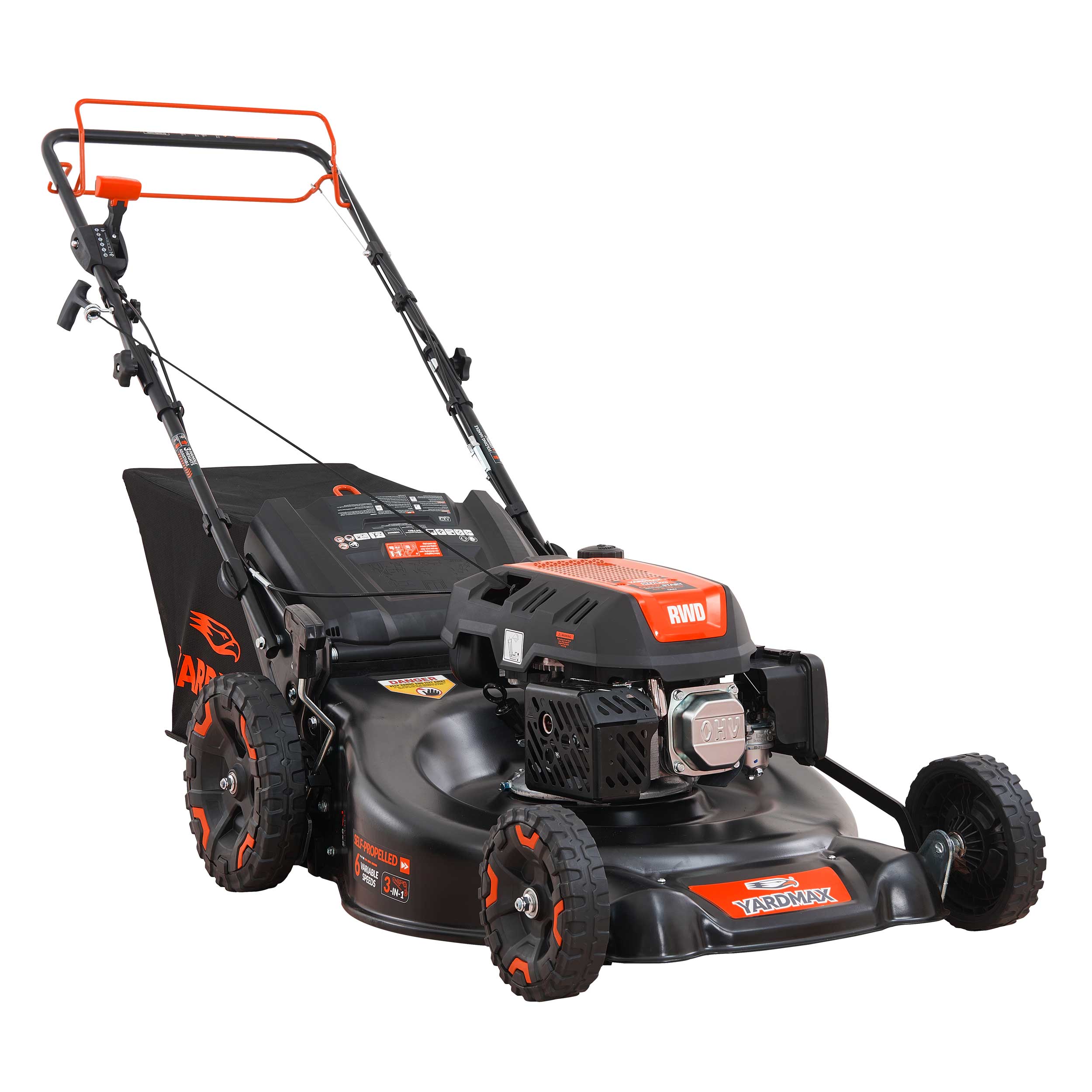 YARDMAX YG4760 YG4760 24-in Gas Self-propelled lawn mower with 201-cc Engine