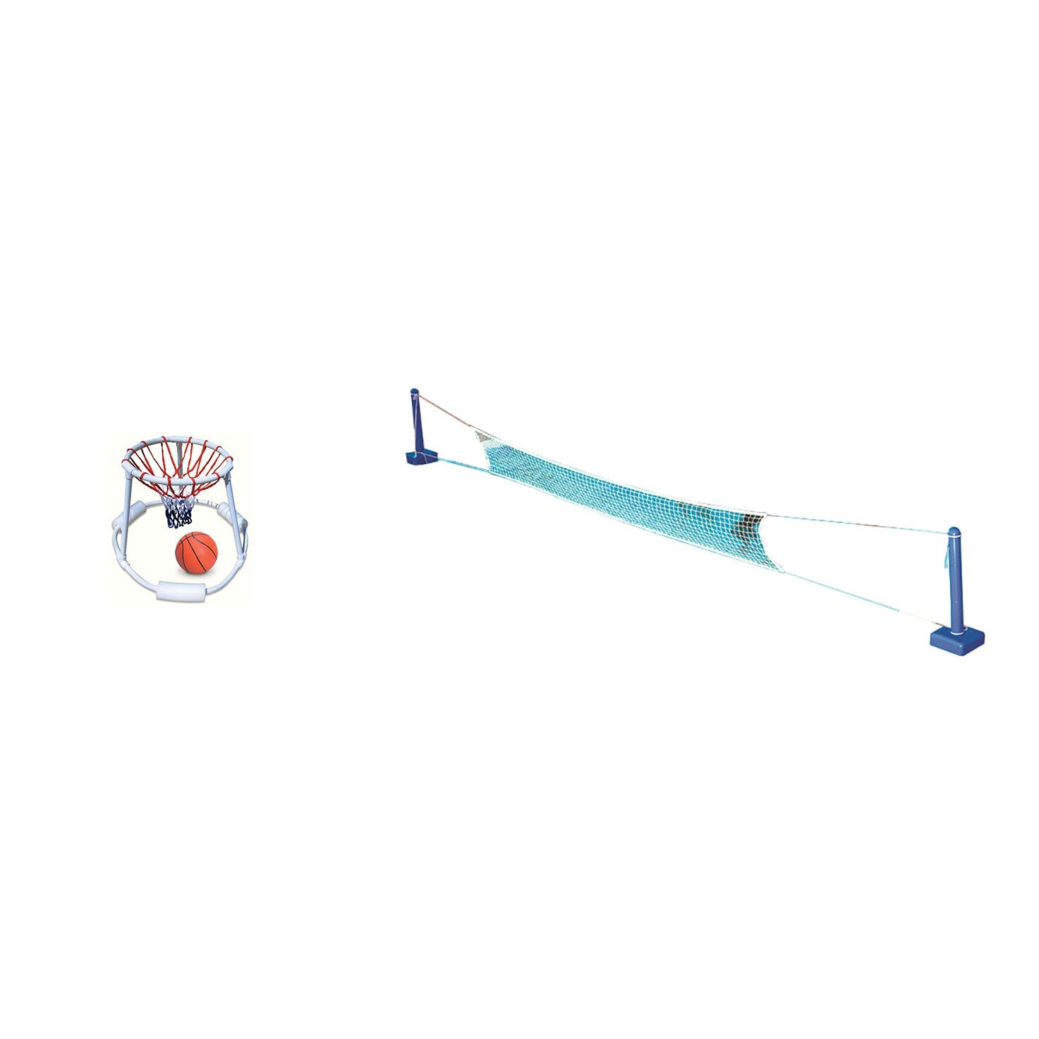 Swimline 113545 2-Pack Multicolored Swimming Pool Volleyball/Basketball Set