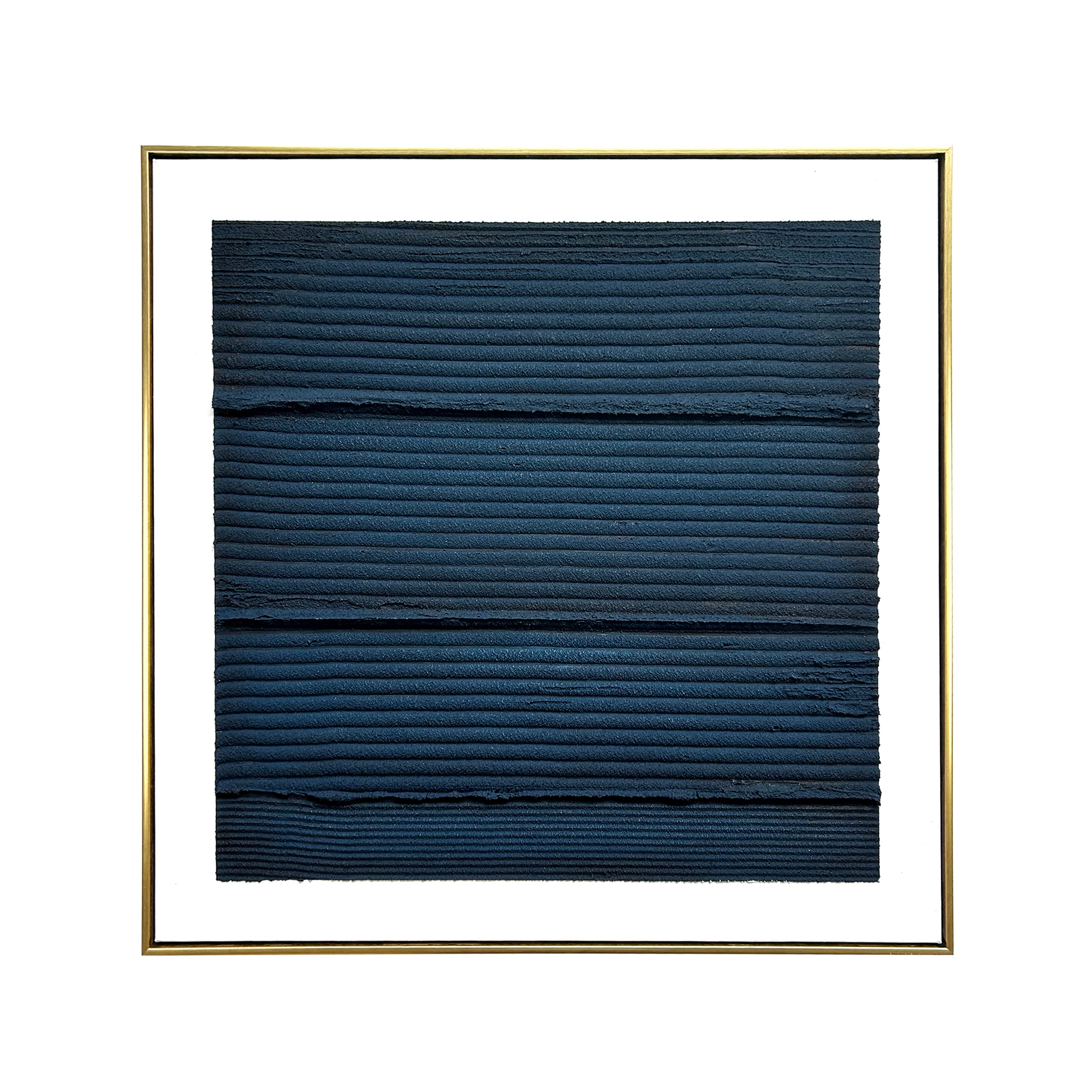 Midnight Waves 30" Square Blue and White Canvas Print