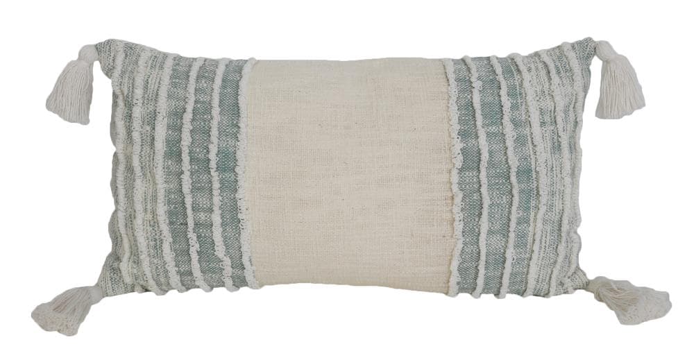 allen + roth Stacey 12-in x 20-in Green Oblong Indoor Decorative Pillow ...