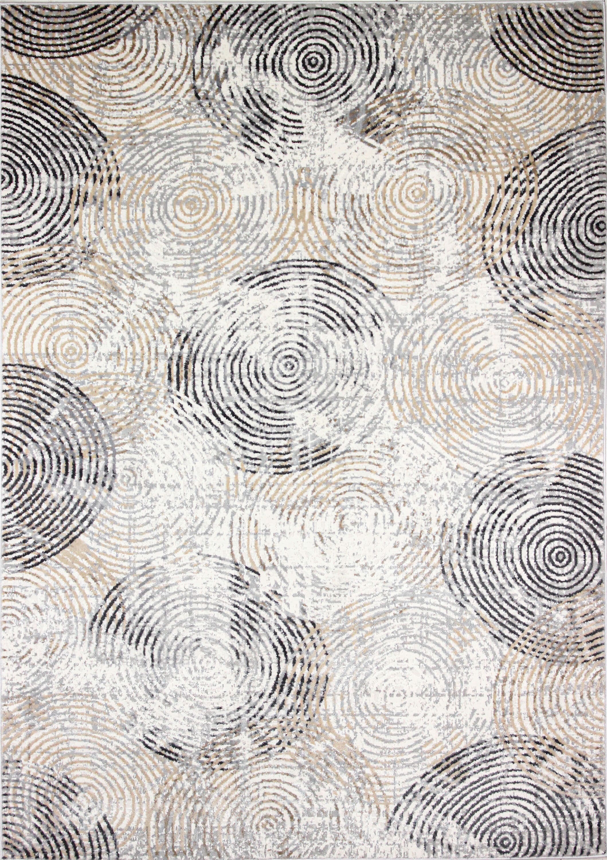 Bashian 649652298511 9 X 12 (ft) Ivory/Grey Indoor Geometric Industrial Area Rug