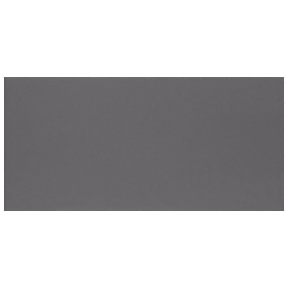 Affinity Tile S1FGABPBKMG Sample- BioTech Piscina Brick Dark Grey Matte 5-in x 10-in Matte Porcelain Subway Floor and Wall Tile