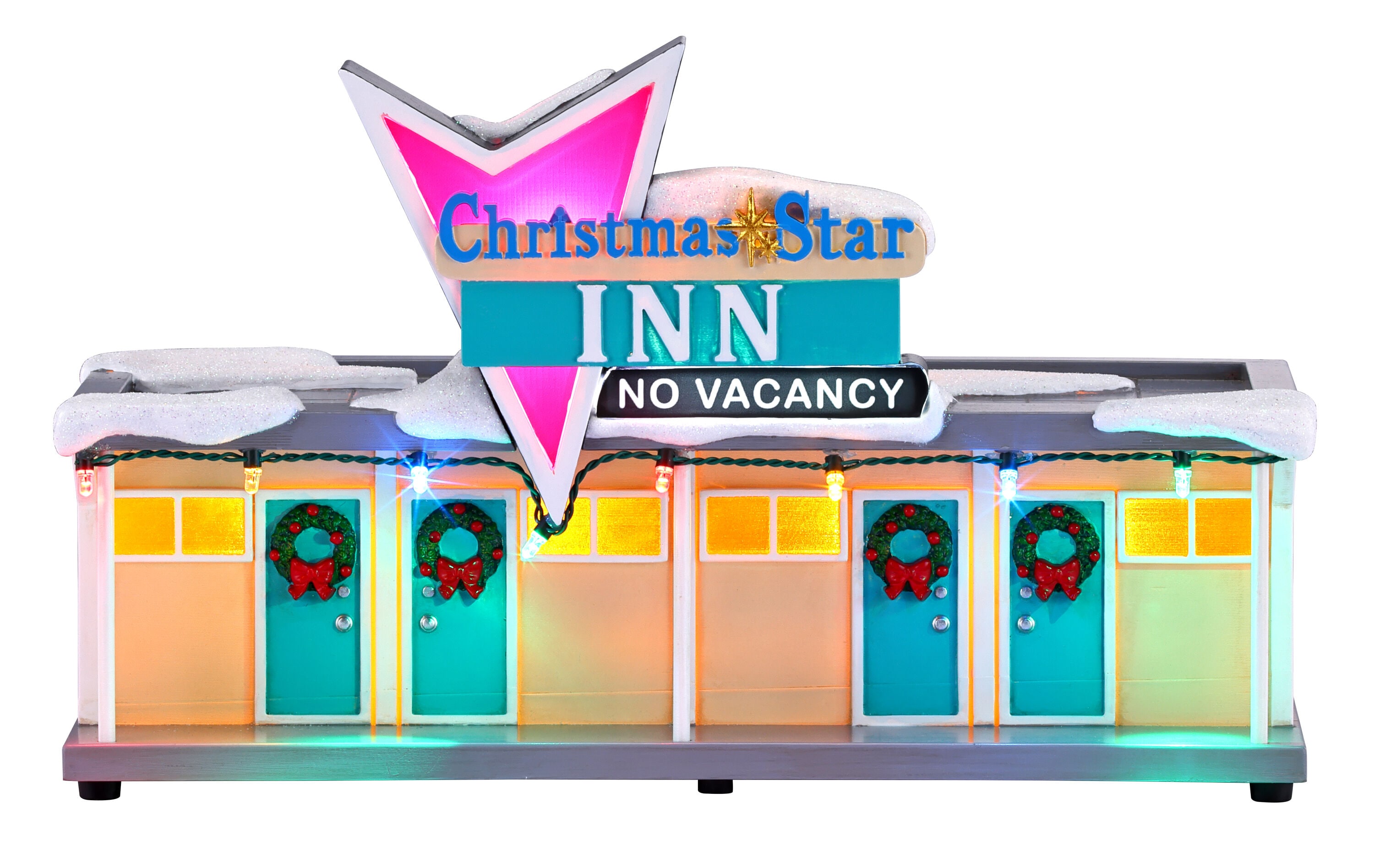 Carole Towne Lighted Musical Christmas Star Inn Christmas Village