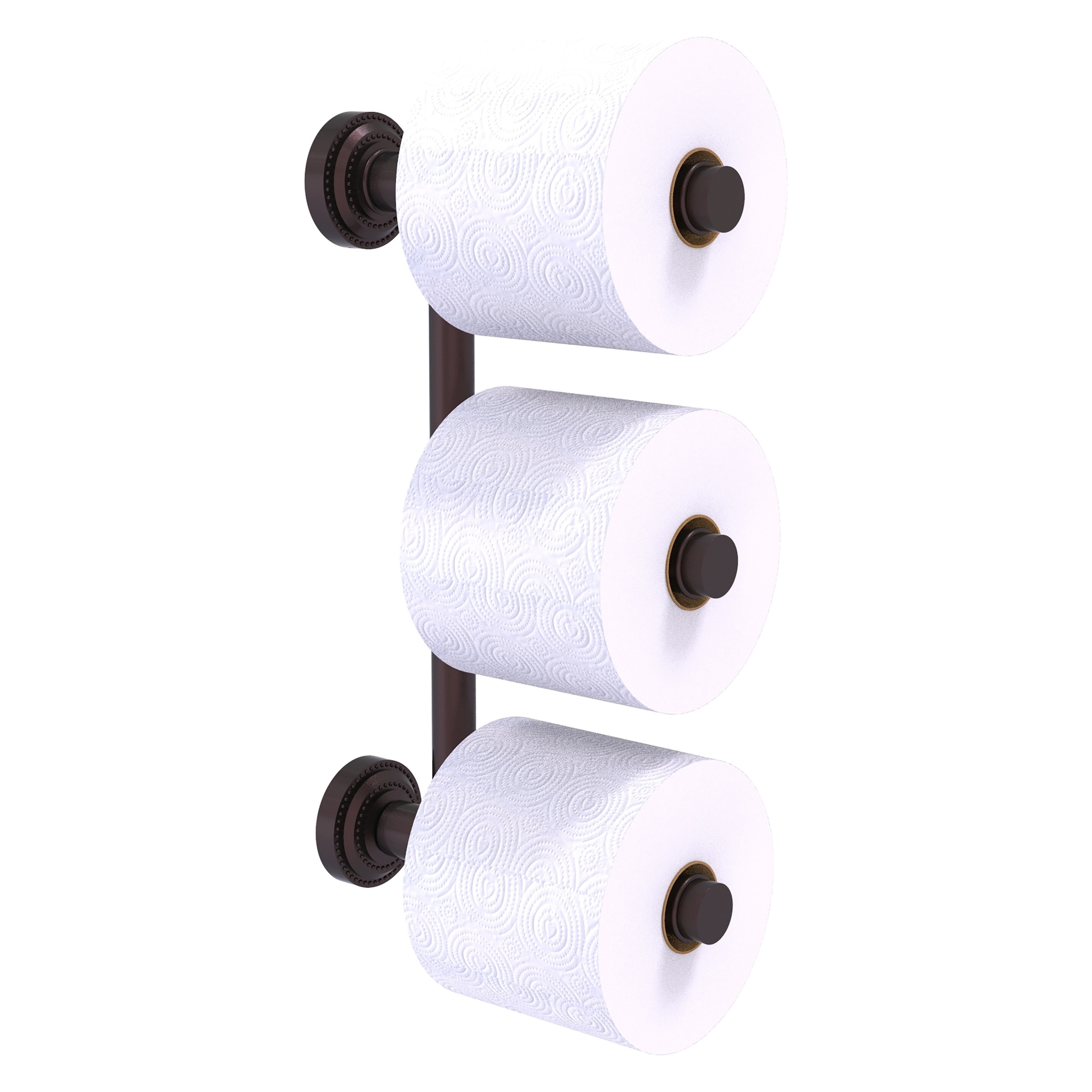 Allied Brass DT-24-3-ABZ Dottingham Antique Bronze Wall mount Double post Toilet Paper Holder 3 -Rolls