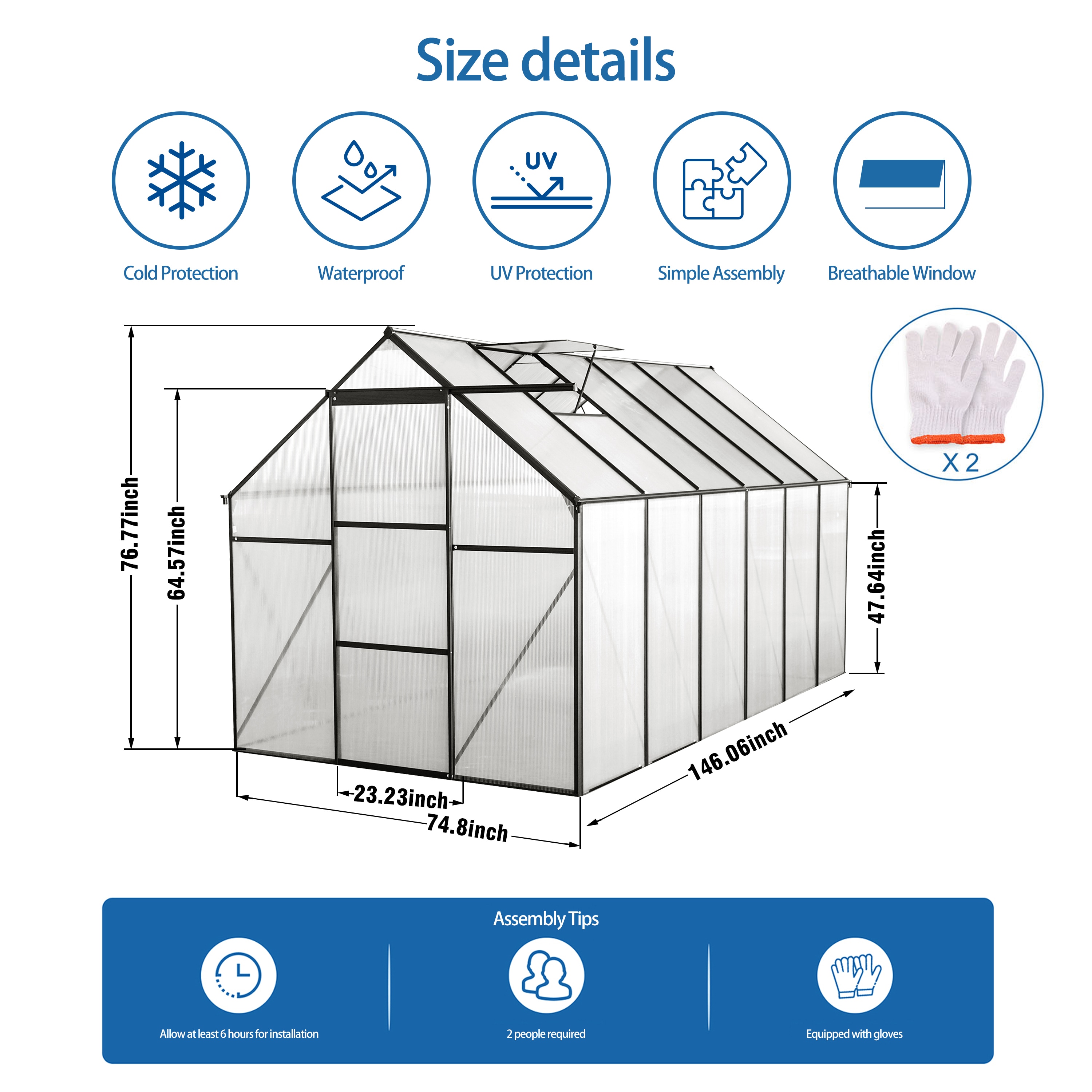 Kahomvis WWC-2QP211-03 greenhouses - View #3