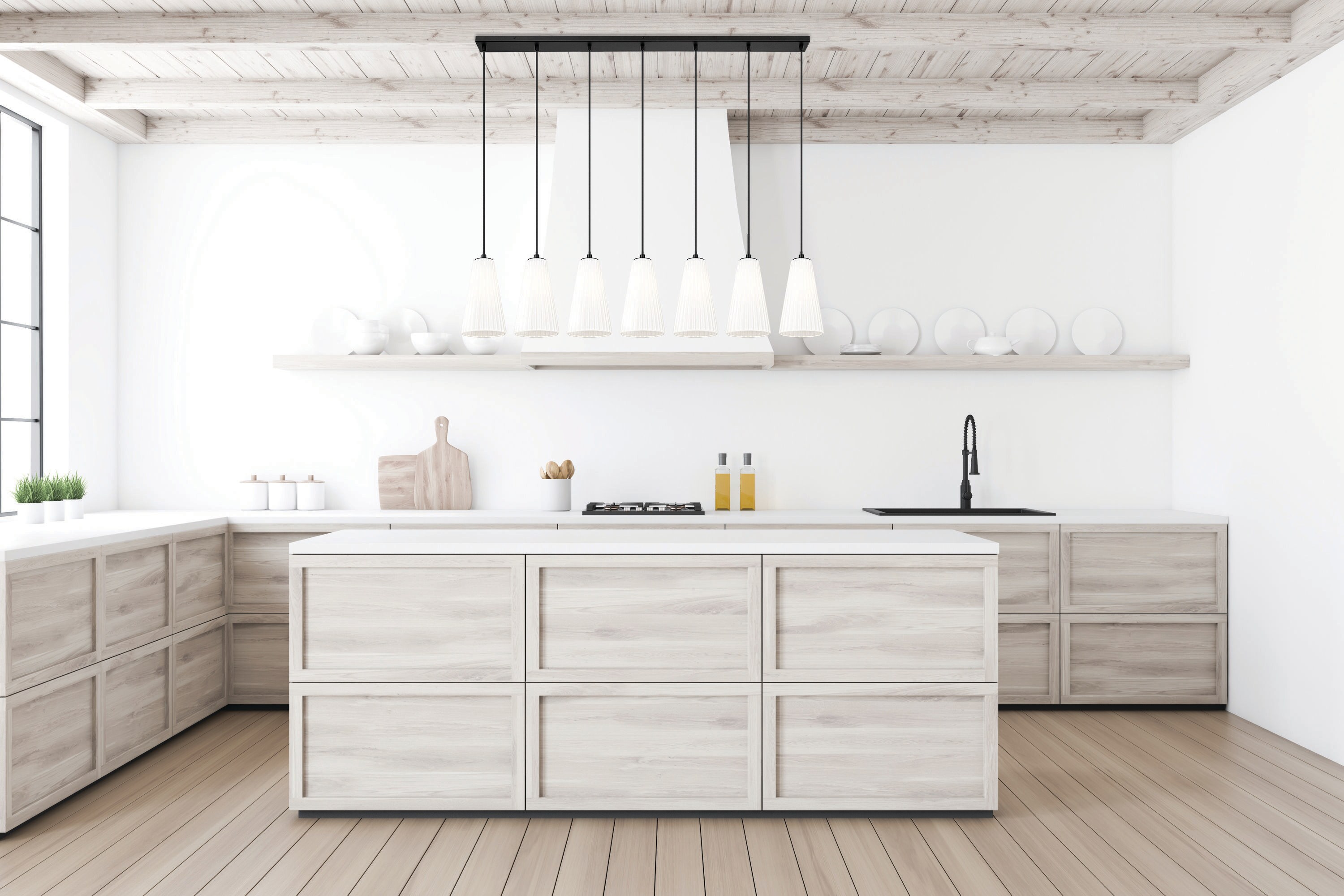 Z-Lite 3043P6-7L-MB Farrell 7 -Light Matte Black Transitional For Use in Bedrooms, Dining Rooms, Foyers, Kitchens, Living Rooms Chandelier