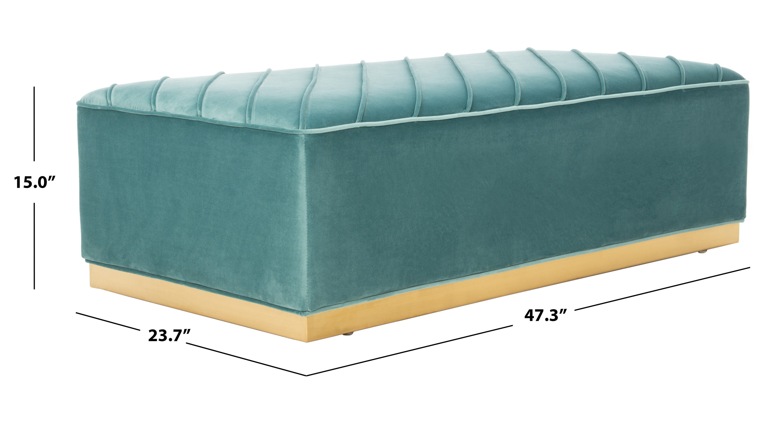 Seafoam 2024 green ottoman