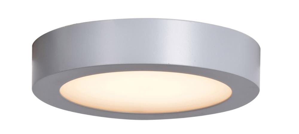 Access Lighting 20791LEDD-SILV/ACR Ulko Exterior 1 -Light 7-in Gloss Gray Integrated LED Flush Mount Light ENERGY STAR Certified