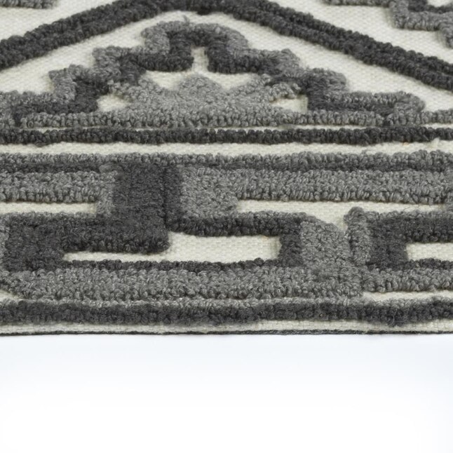 Kaleen Ayrlies Garden 8 x 10 Graphite Indoor/Outdoor Geometric Global Handcrafted Area Rug Kaleen Ayrlies Garden 8 x 10 Graphite Indoor/Outdoor Geometric Global Handcrafted Area Rug