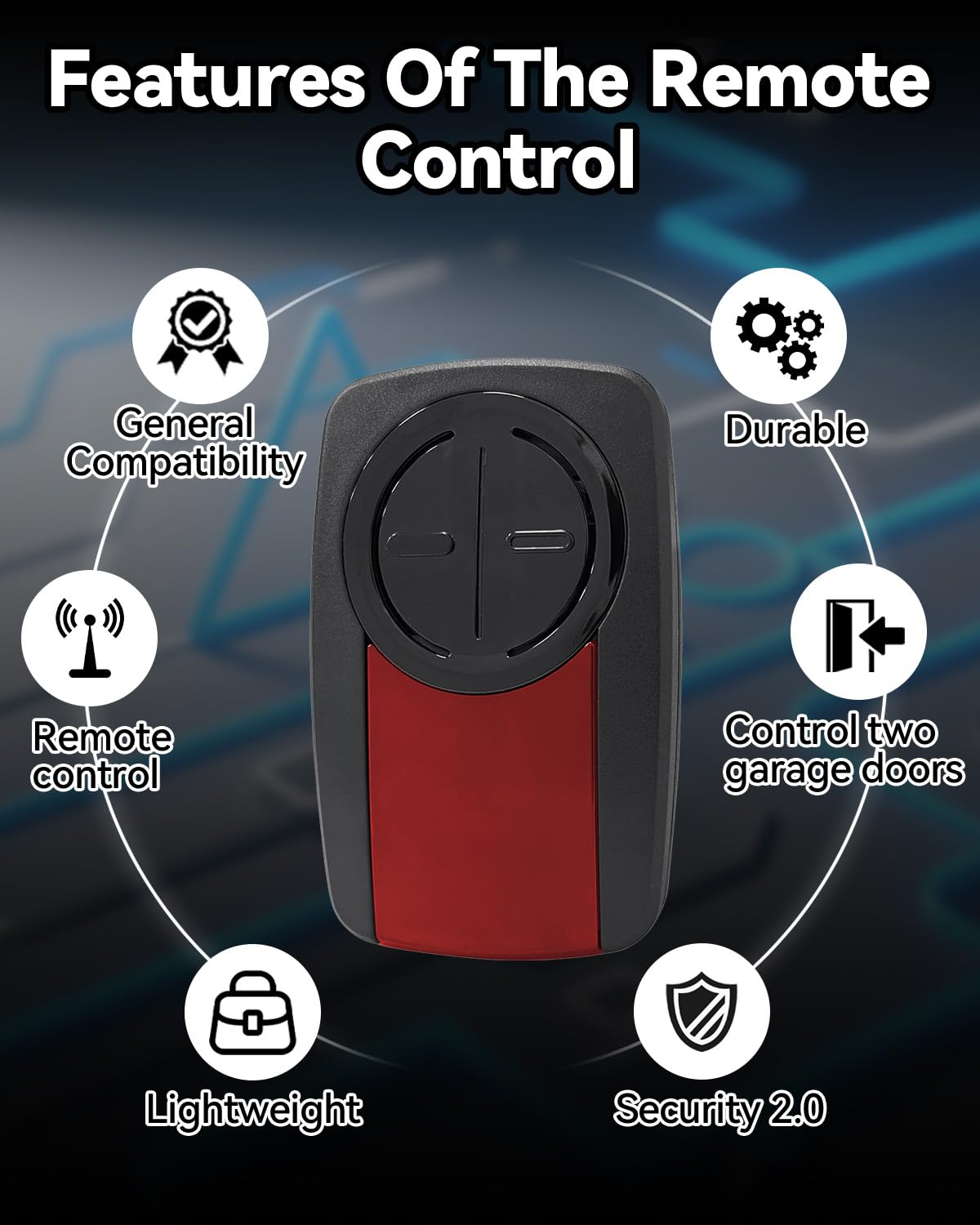 Aoibox LABWQ5WJ Garage-Door-Opener-Remotes - View #3