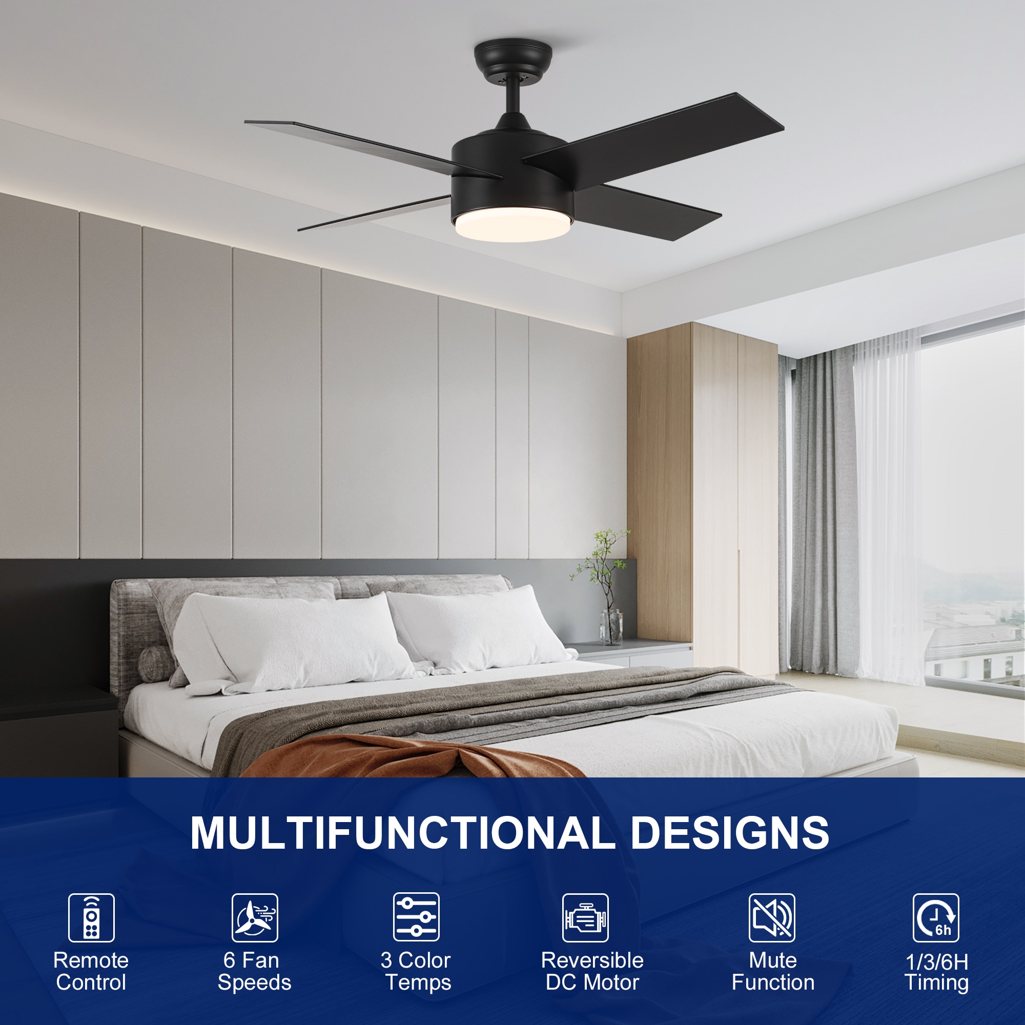 YUHAO LSAC1084BK442 Ceiling-Fans - View #3