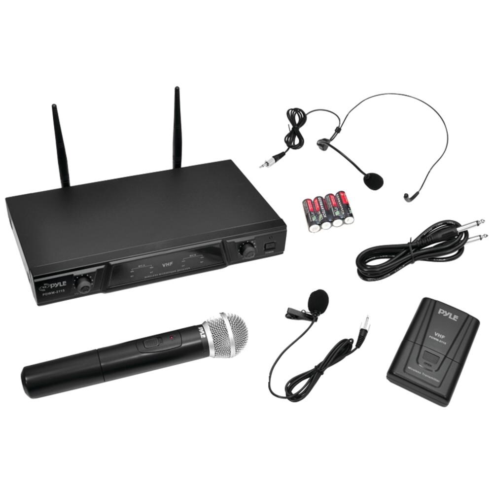 VHF Wireless Microphone Receiver System with Independent Volume Control | - Pyle Pro PDWM2115