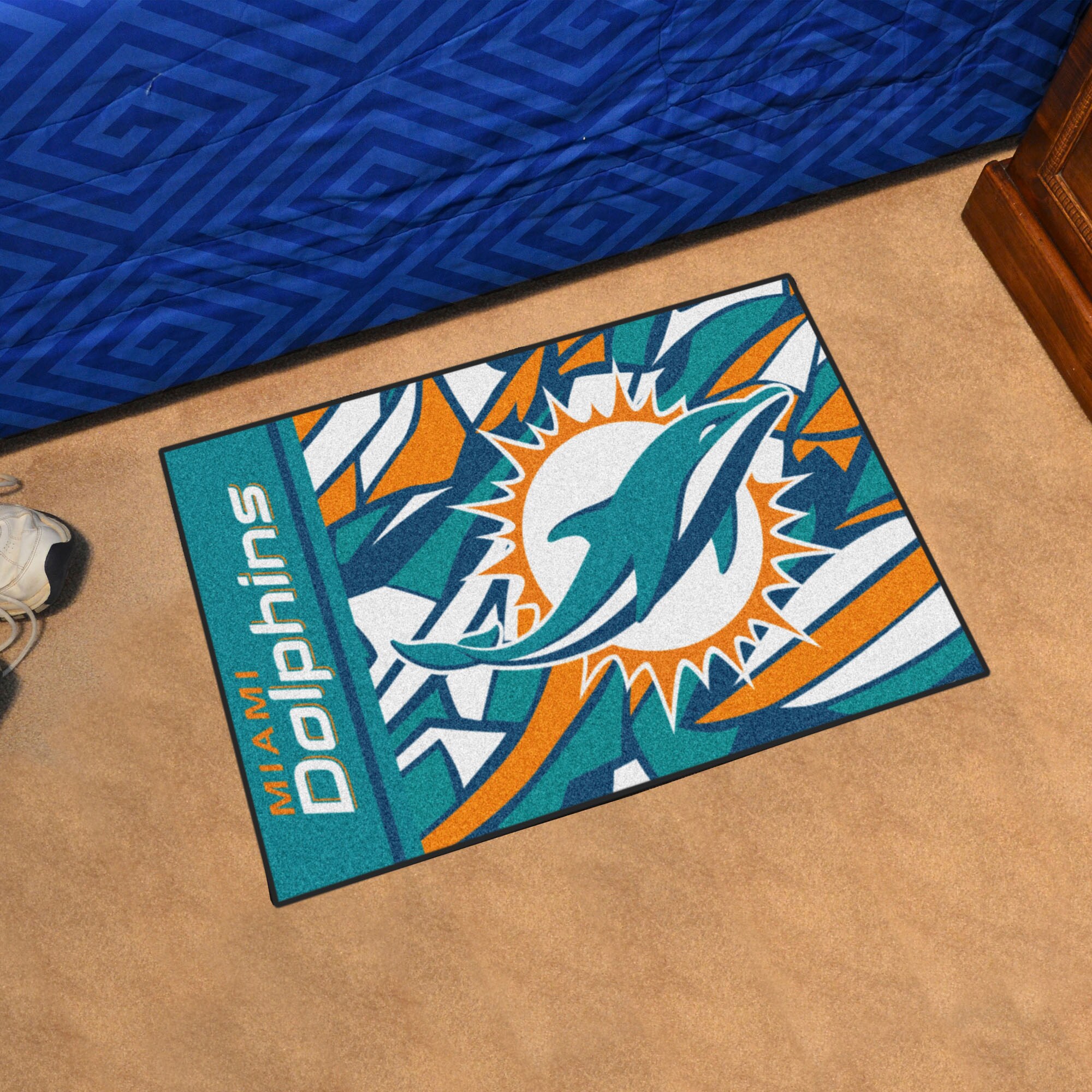 Miami Dolphins Football Rug