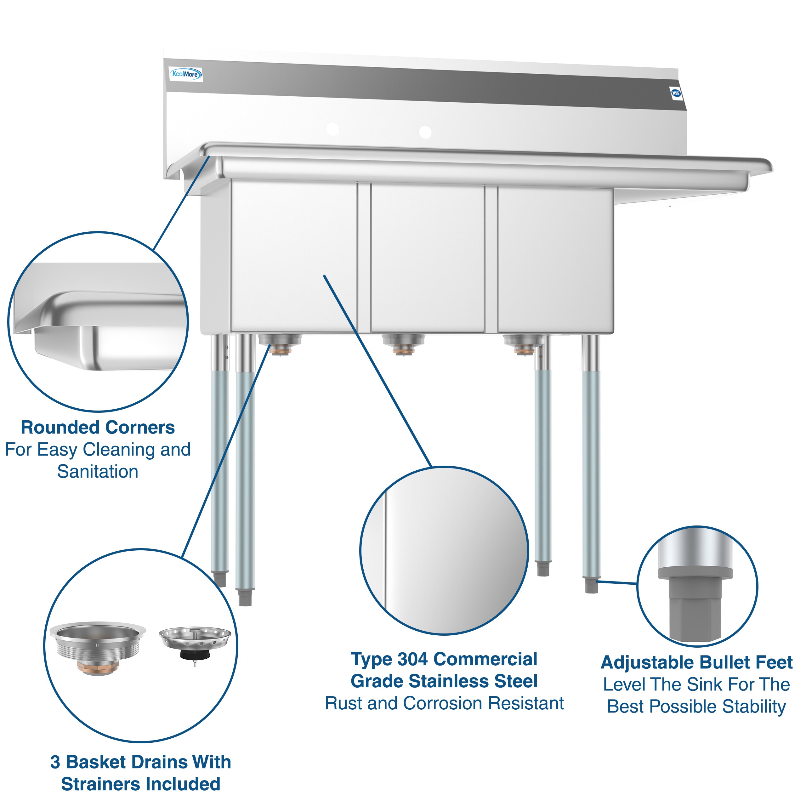 KoolMore CS310-12Y Laundry-Tubs-Utility-Sinks - View #12