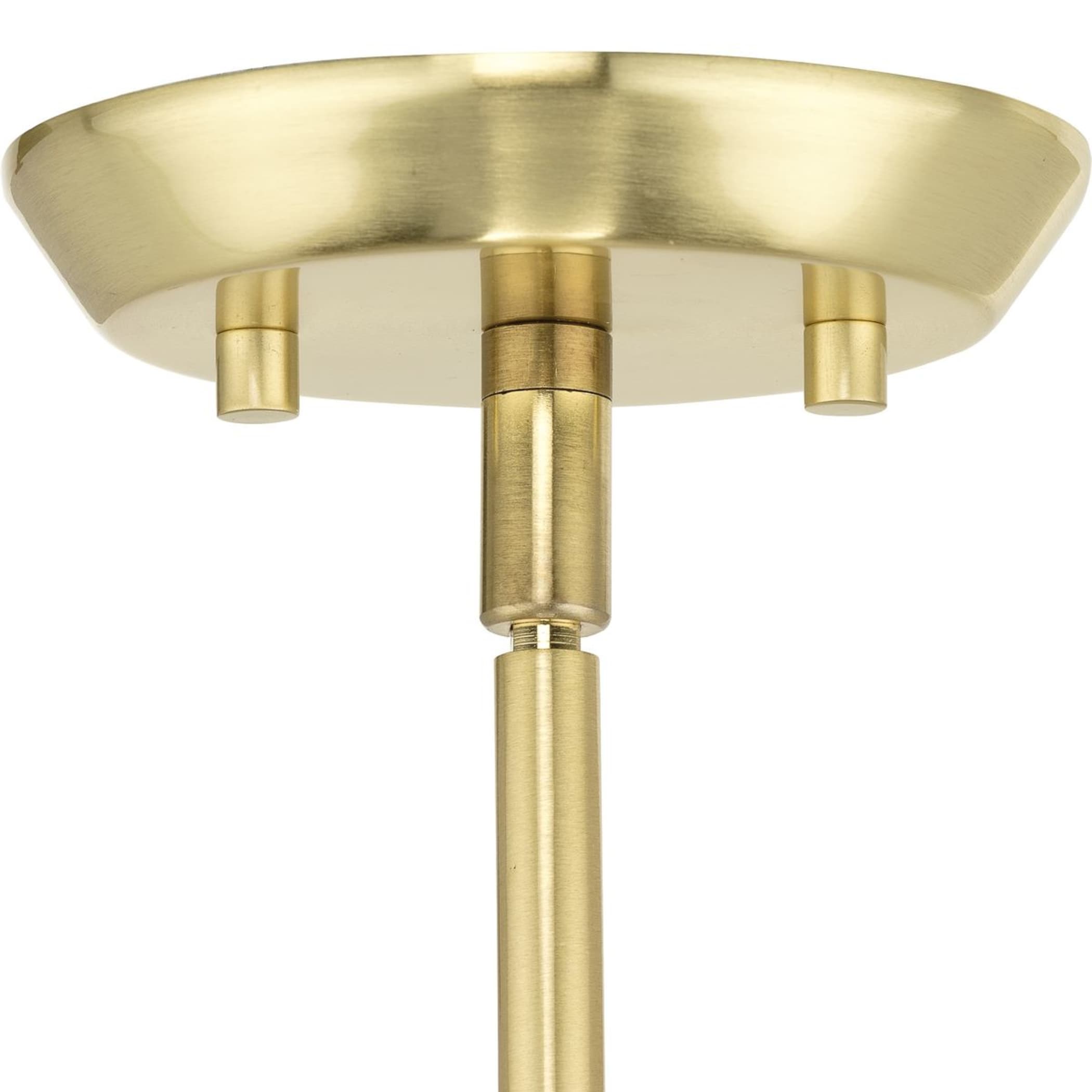 Clarion Satin Brass and Glass Pendant Light