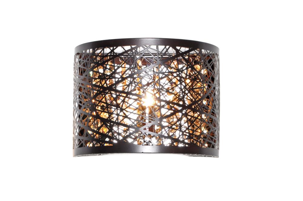 ET2 E21302-10BZ Inca 7.8-in W 1 -Light Oil-rubbed Bronze Wall Sconce