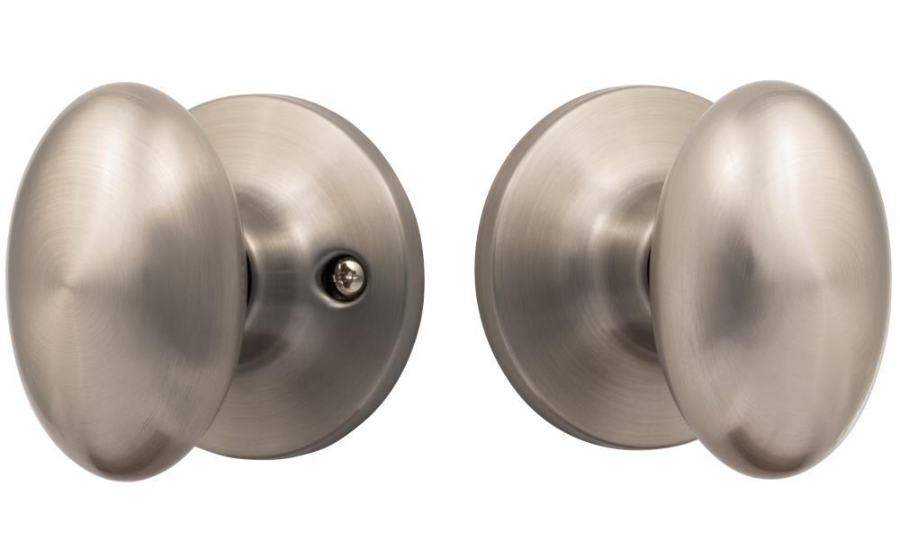 Sure-Loc Hardware Sure-Loc Door Hardware Cedar Satin Nickel Interior  Bed/Bath Hall/Closet Passage Door Handle in the Door Handles department at