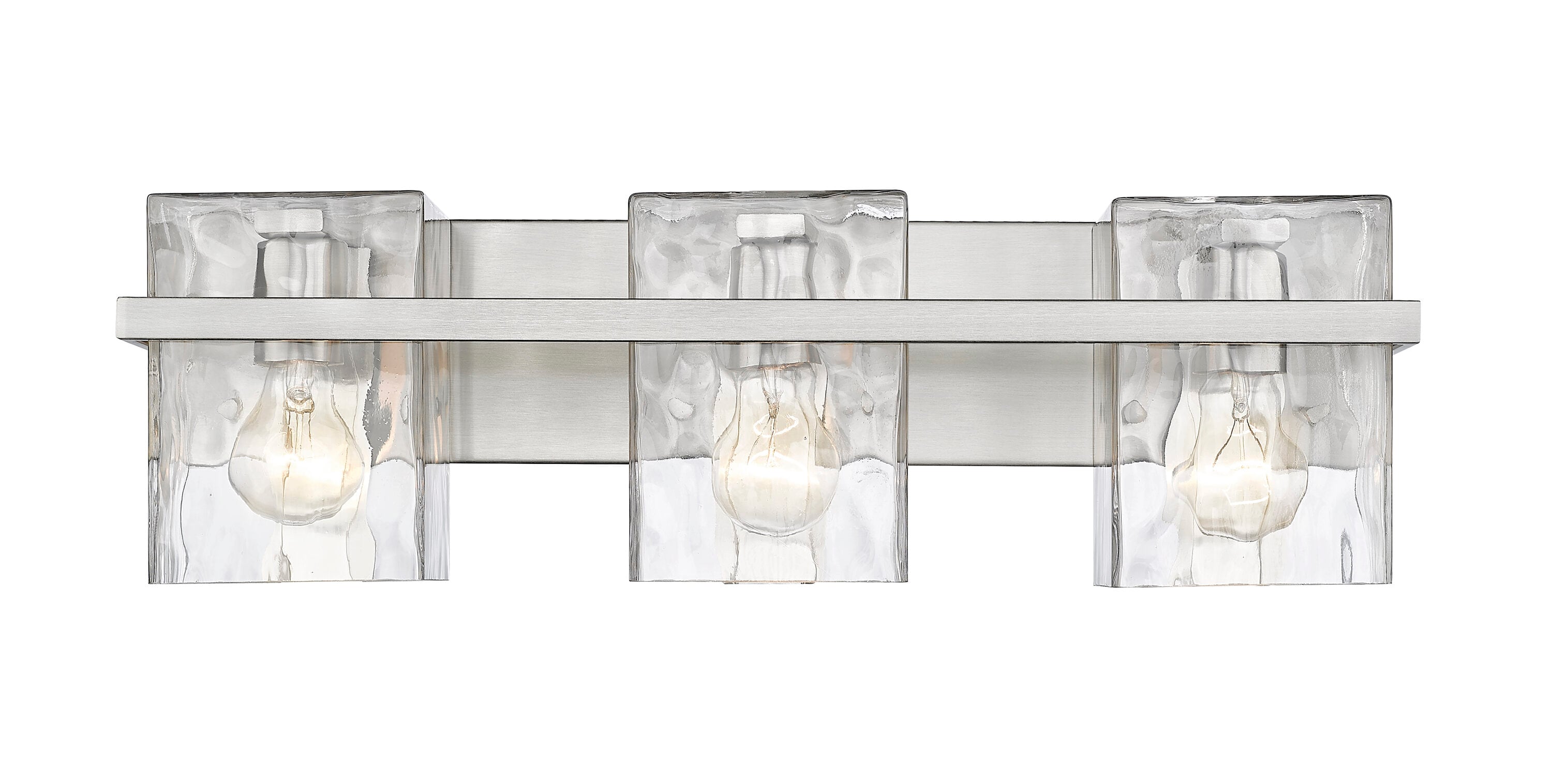 Z-Lite Bennington 22.25-in 3-Light Brushed Nickel Farmhouse Vanity Light