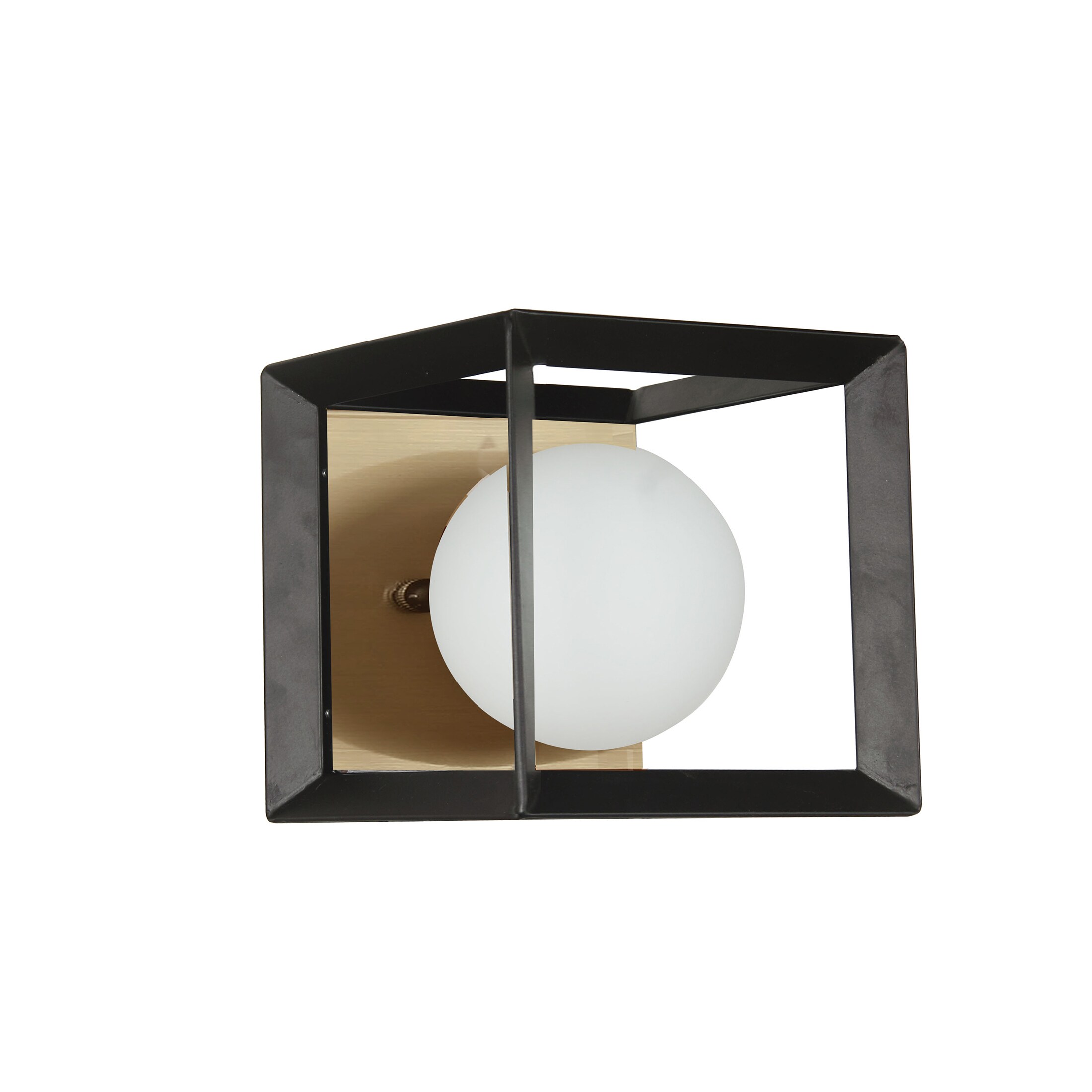 Dainolite V166-1W-BK-AGB 6-in 1-Light Aged Brass Transitional Vanity Light
