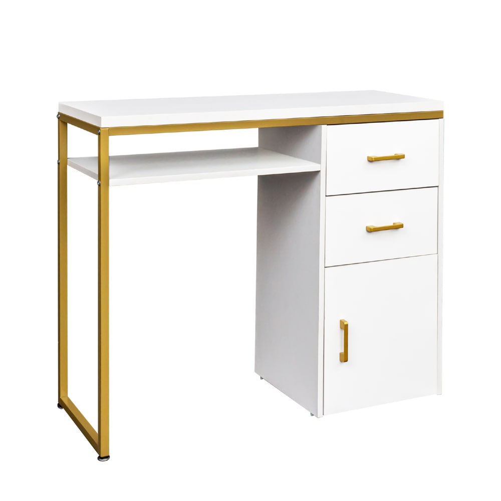 Winado LO1G52004628 38.18-in White Modern/Contemporary Pine Computer desk