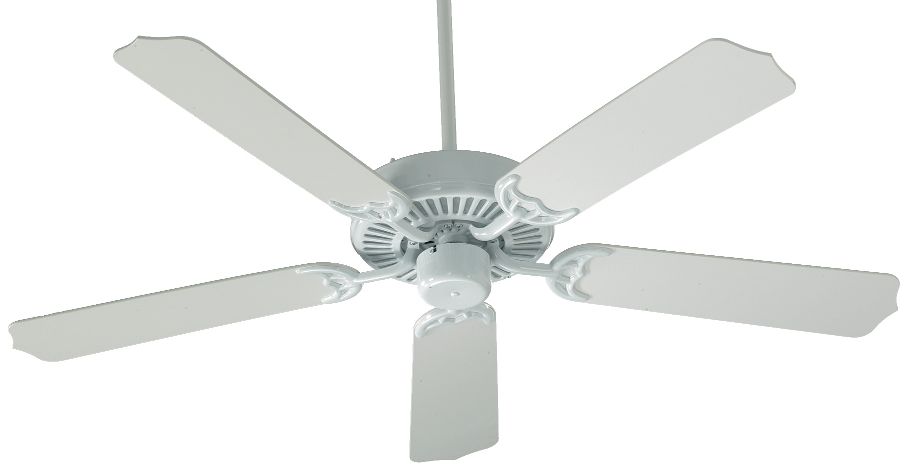 Quorum International 77425-6 Capri 42-in White with White Blades Ceiling Fan Without Light ( 5 -Blade )