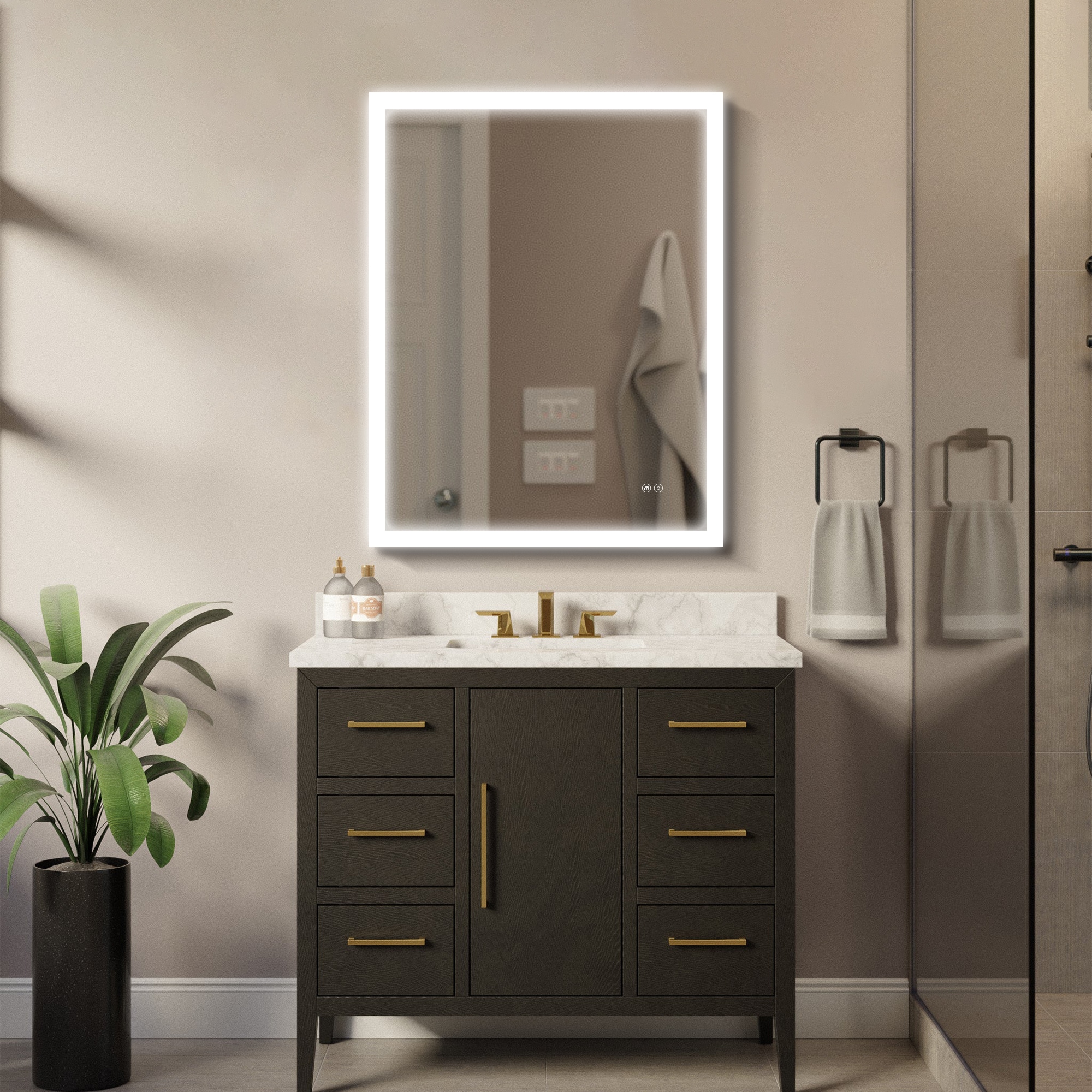 Forclover MRE-7GX2836 Framed-Bath-Mirrors - View #2