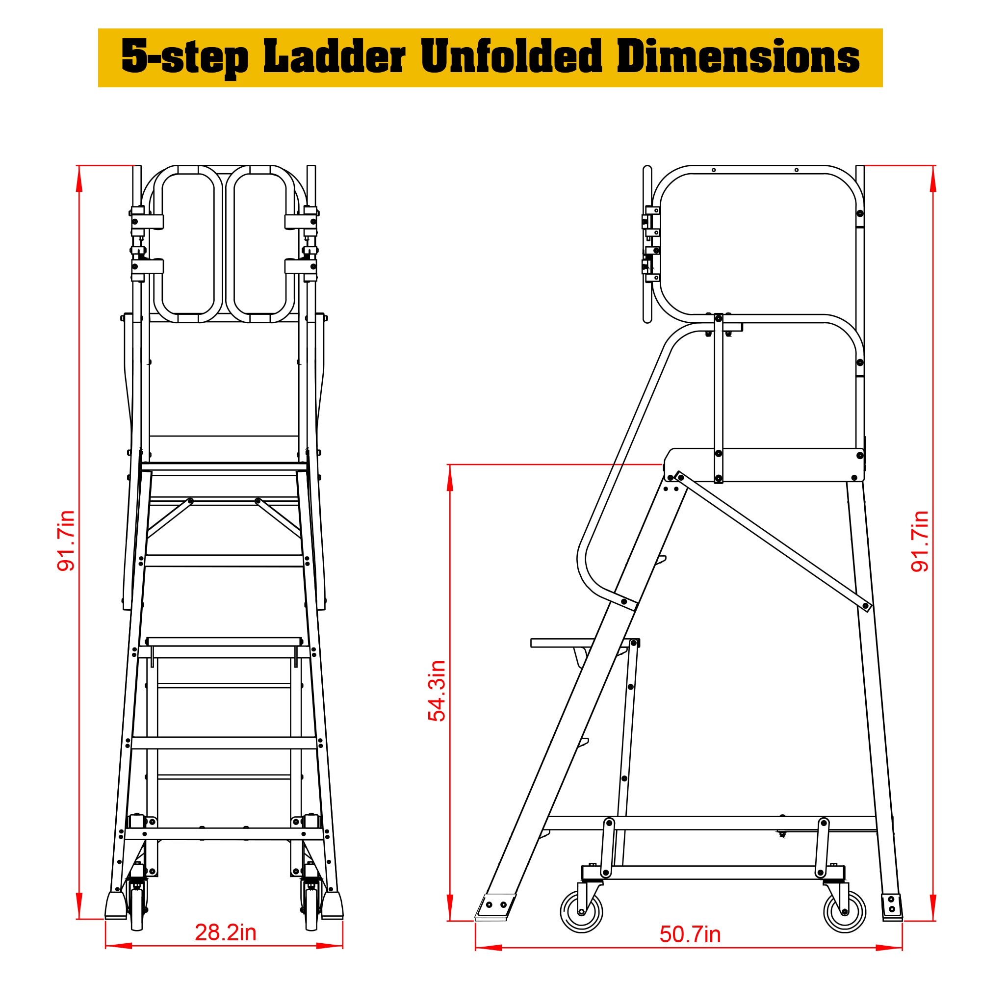 Maocao Hoom JL08131474 Step-Ladders - View #2