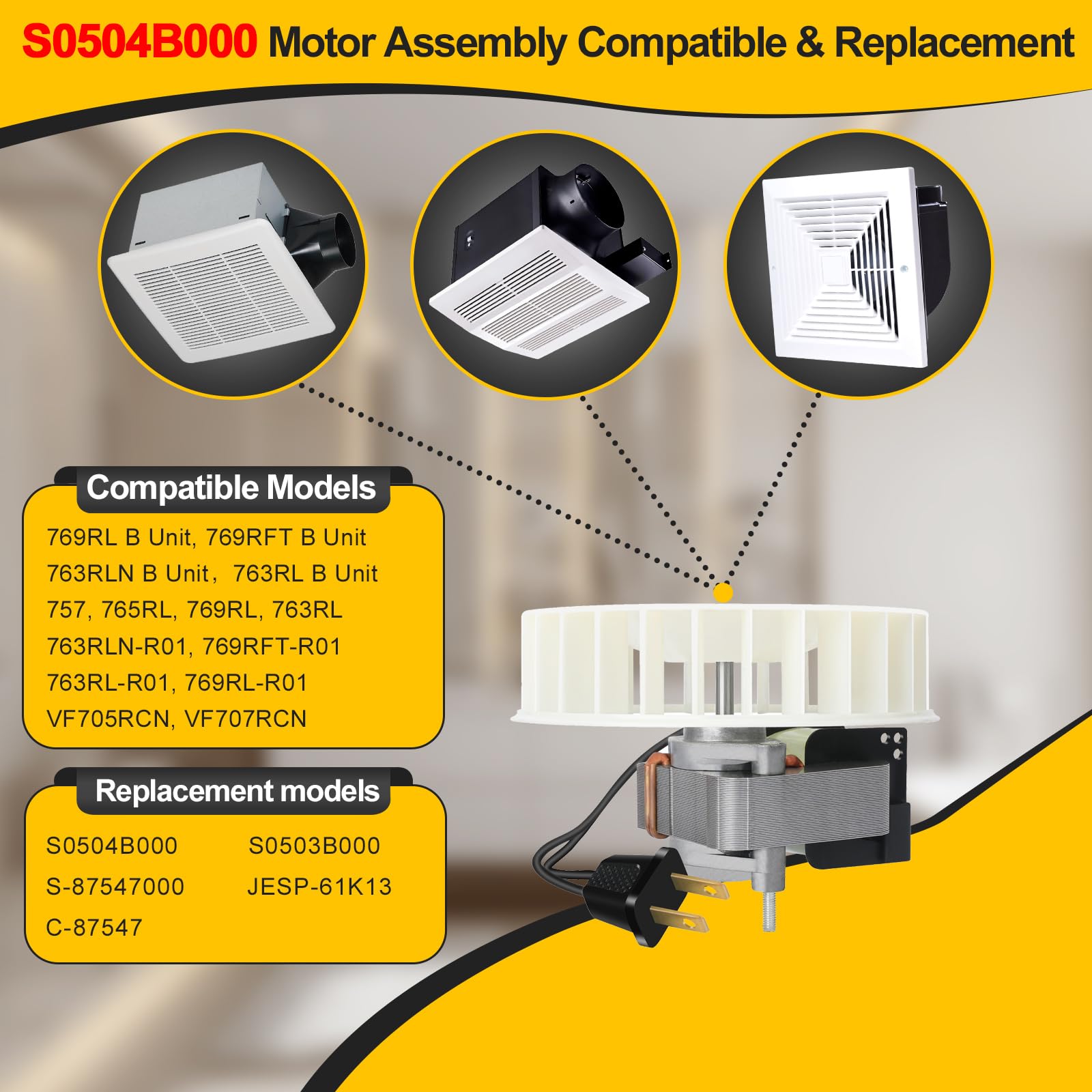 Phewnyzo LPW0811W406 Gable-Vent-Fan-Motors - View #3