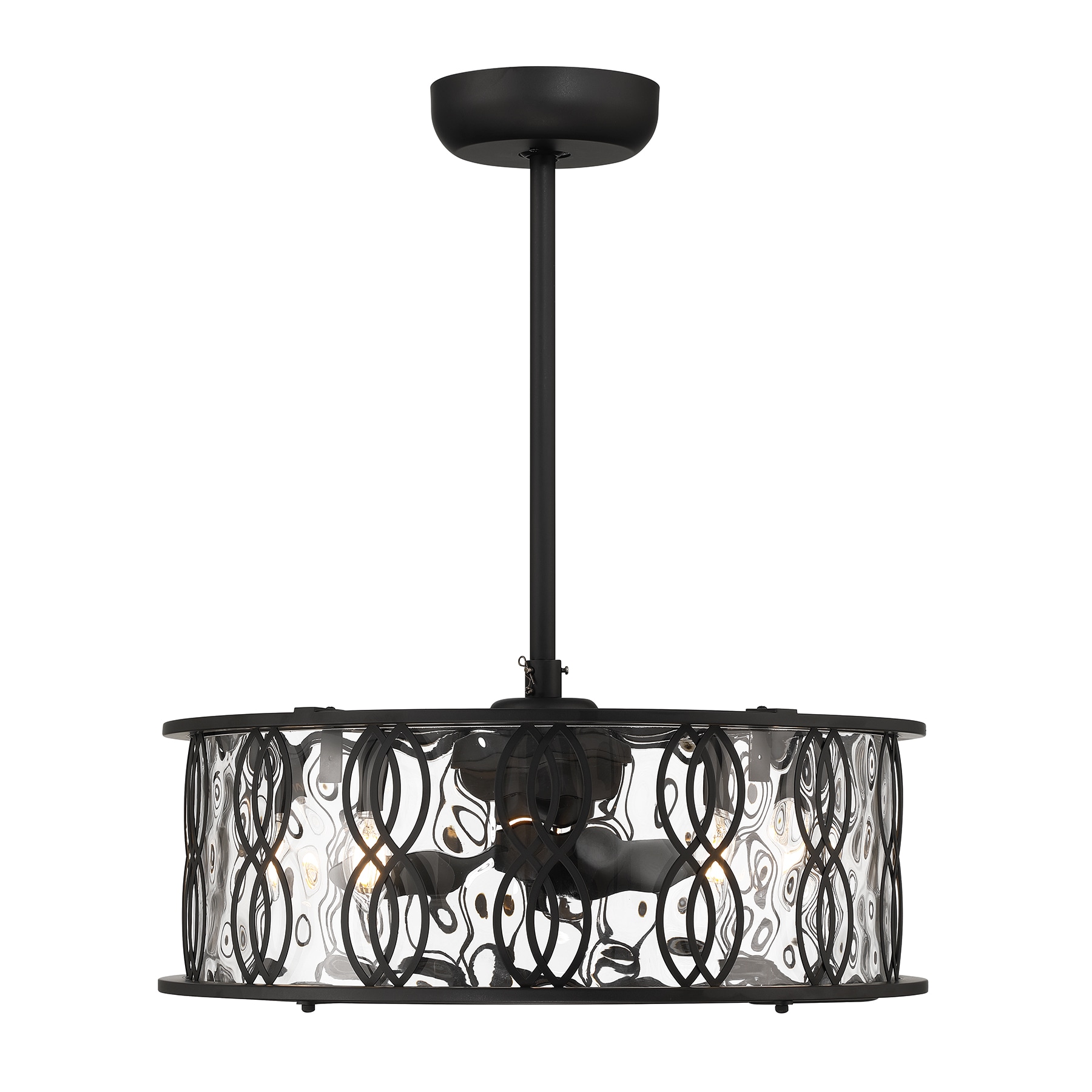 Savoy House 24-FD-2008-89 Snowden 14-in Matte Black with Black Blades Fandelier Ceiling Fan With Light - Remote Included ( 3 -Blade )
