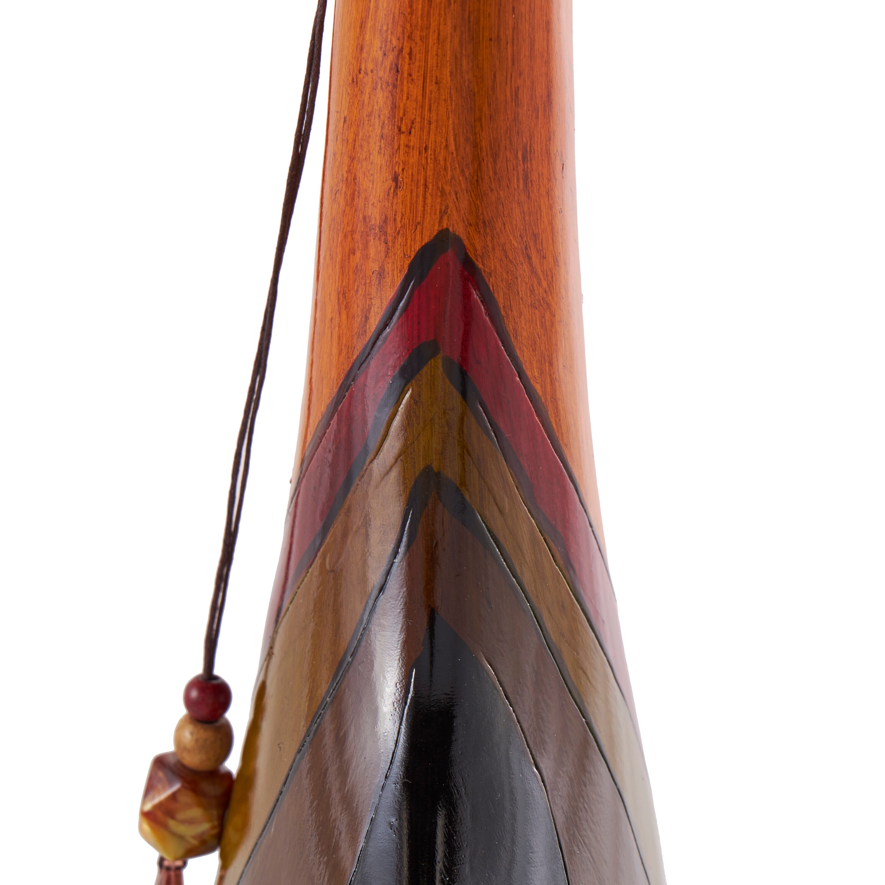 Multi-Colored Polystone Trumpet Vase with Jewel Accent