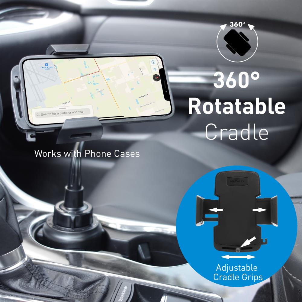 Macally Black Adjustable Car Mount for Universal Cell Phones in the ...