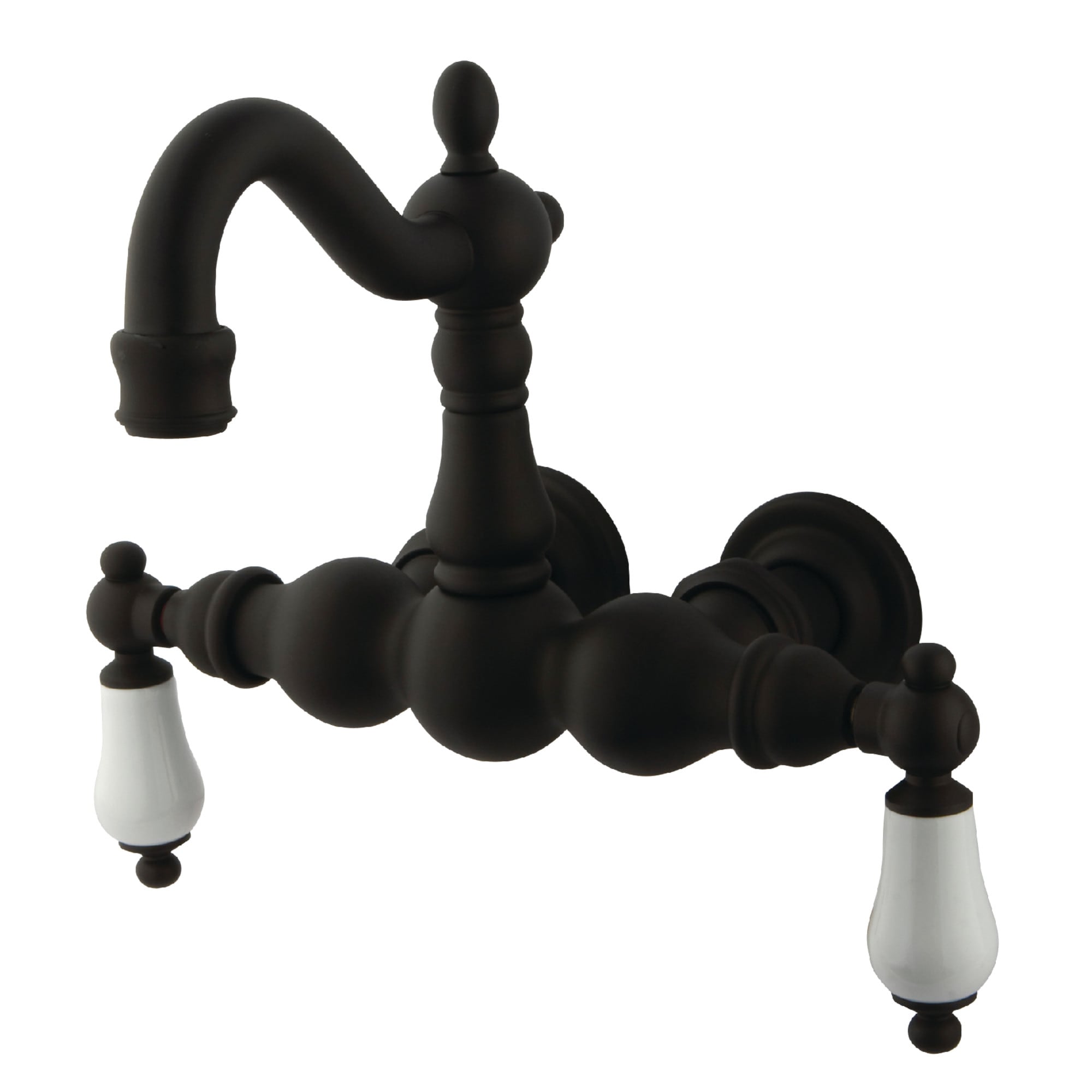 Kingston Brass WLCC1005T5 Vintage Oil-rubbed bronze 2-handle Wall-mount High-arc Bathtub Faucet ( Valve Included )