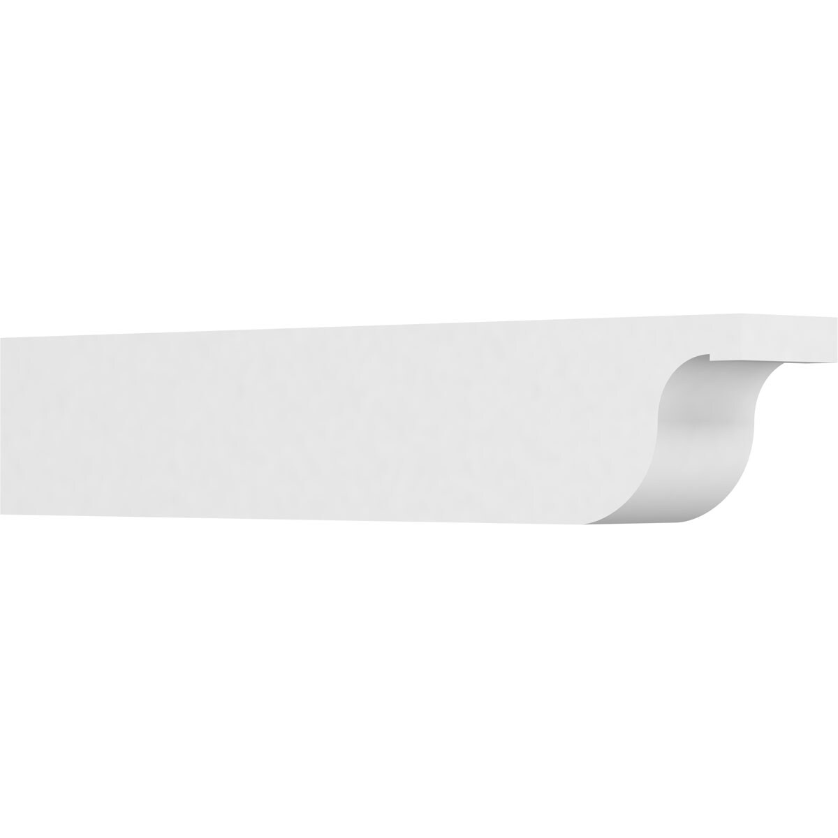 Ekena Millwork RFTP06X08X42DEL Standard Del Monte 6-in X 8-in X 42-in White PVC Rafter tail