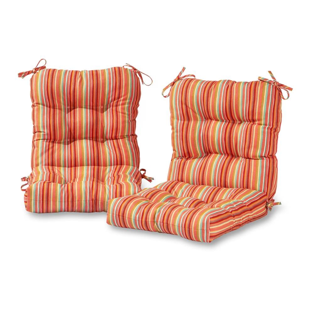Greendale Home Fashions OC6815S2-WATERMELON 21-in x 21-in 2 -Piece Watermelon Patio chair cushion