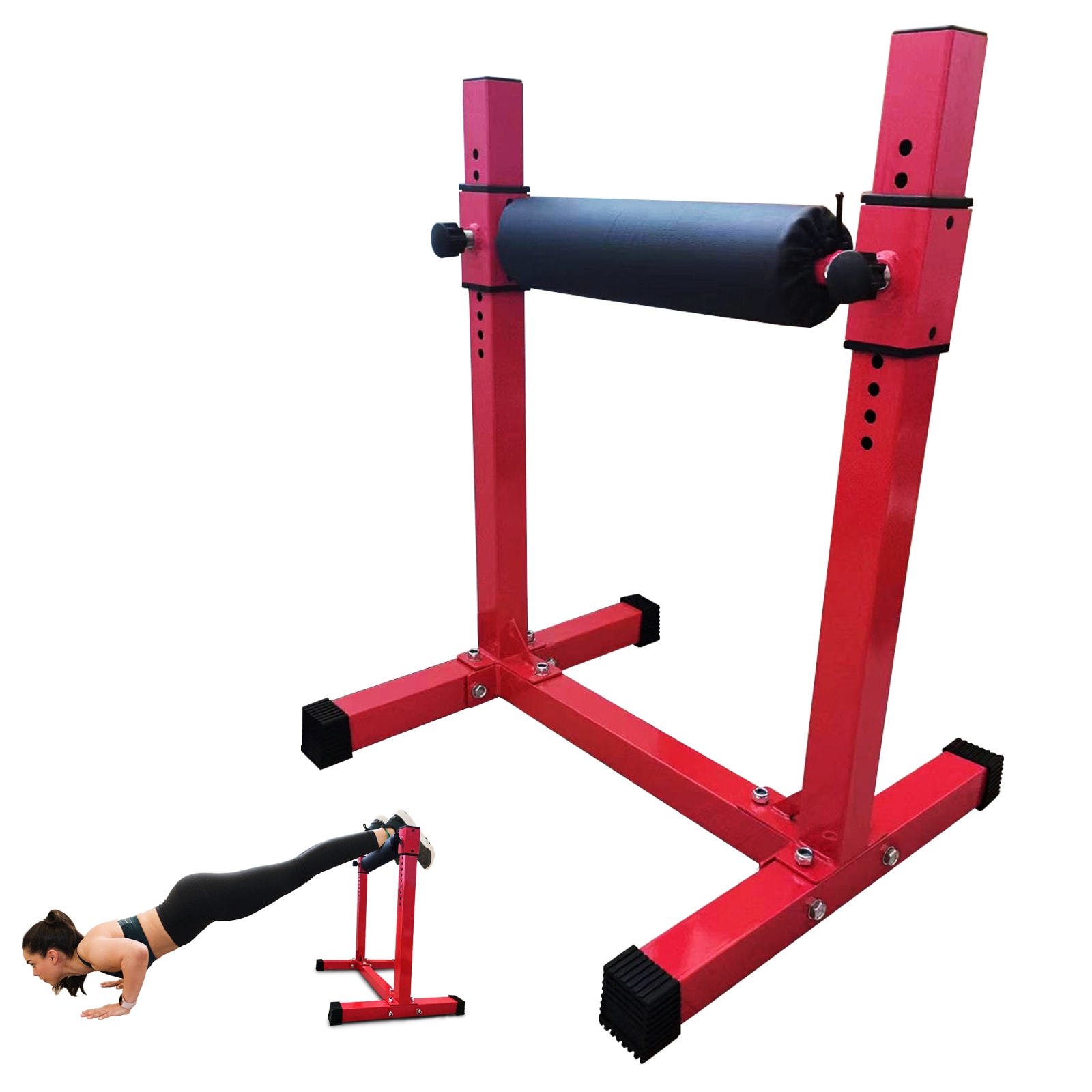 Garvee - Adjustable Bulgarian Split Squat Stand for Home Gym Multi Level Single Leg Squat Roller ...