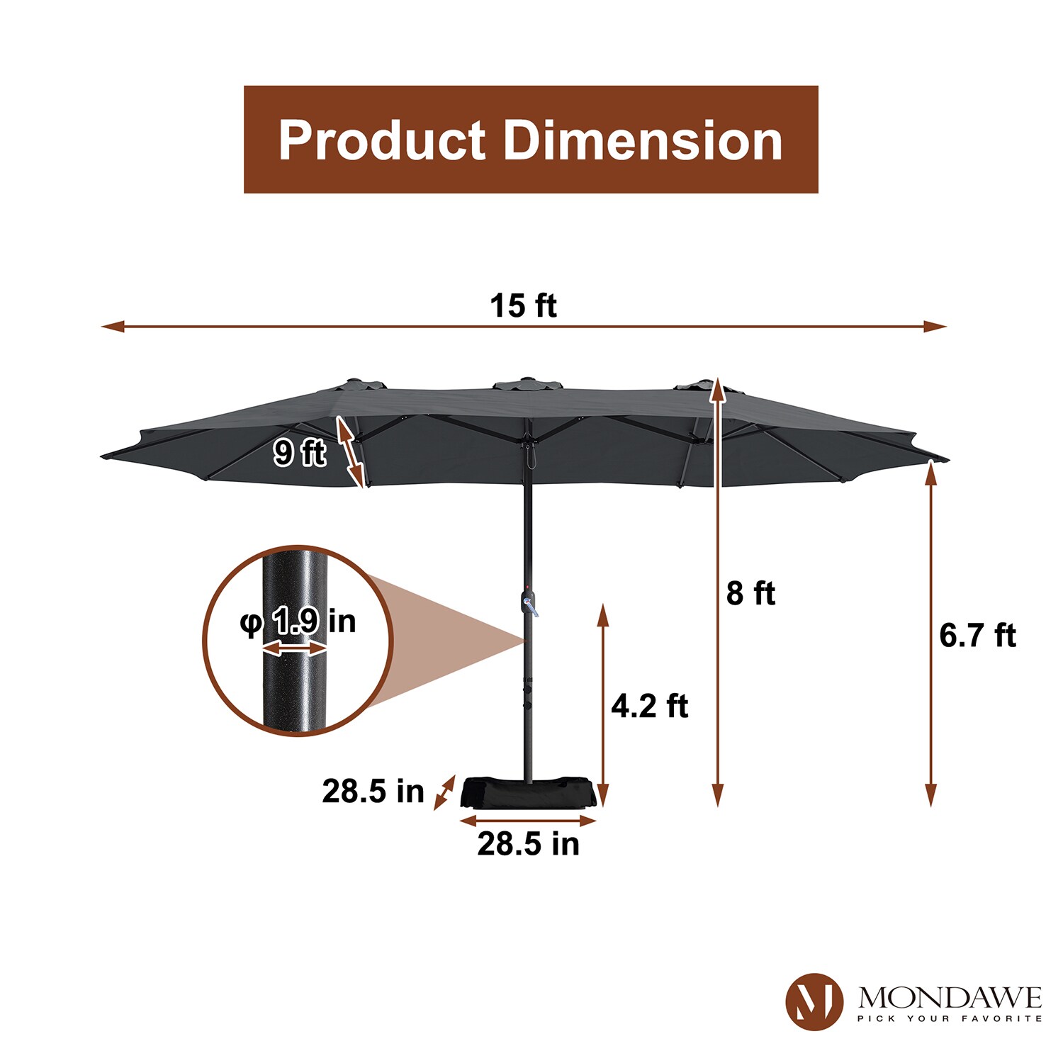 Mondawe BL05-HY Umbrellas-2 - View #9