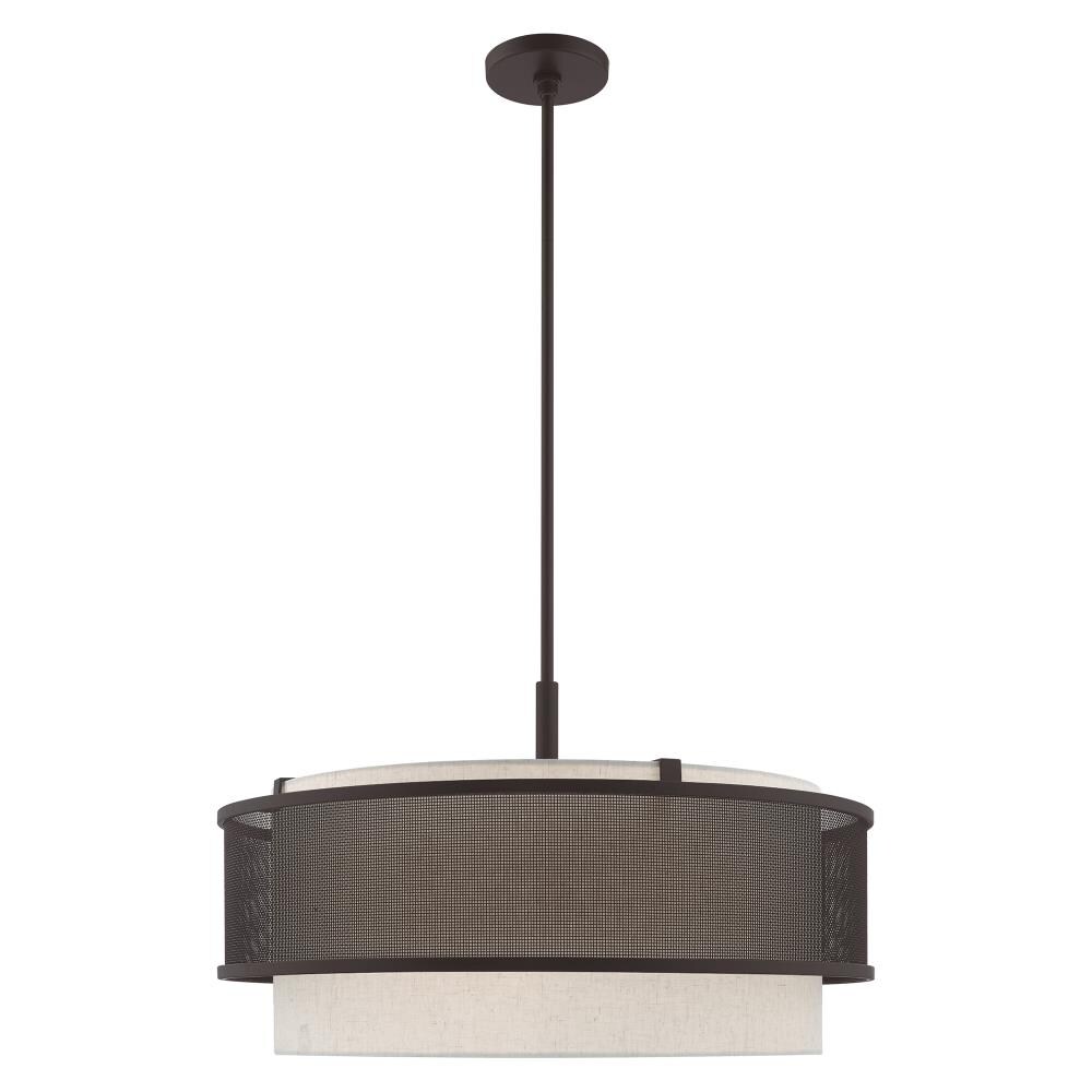 Livex Lighting Braddock 5-Light Matte Bronze Transitional Chandelier ...