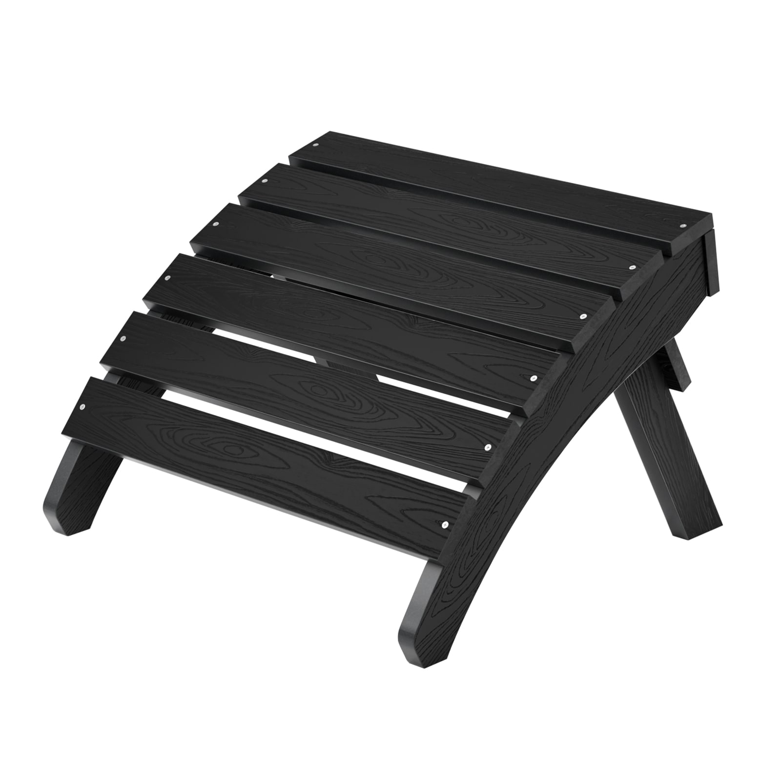 WINSOON FJJ1320 Adirondack Ottoman Black Plastic Ottoman