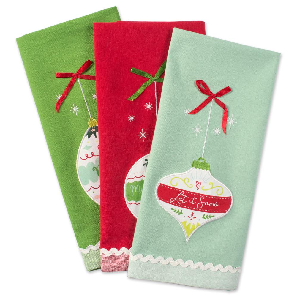 Design Imports Summer Fun Embellished Kitchen Towel Set 3-pack