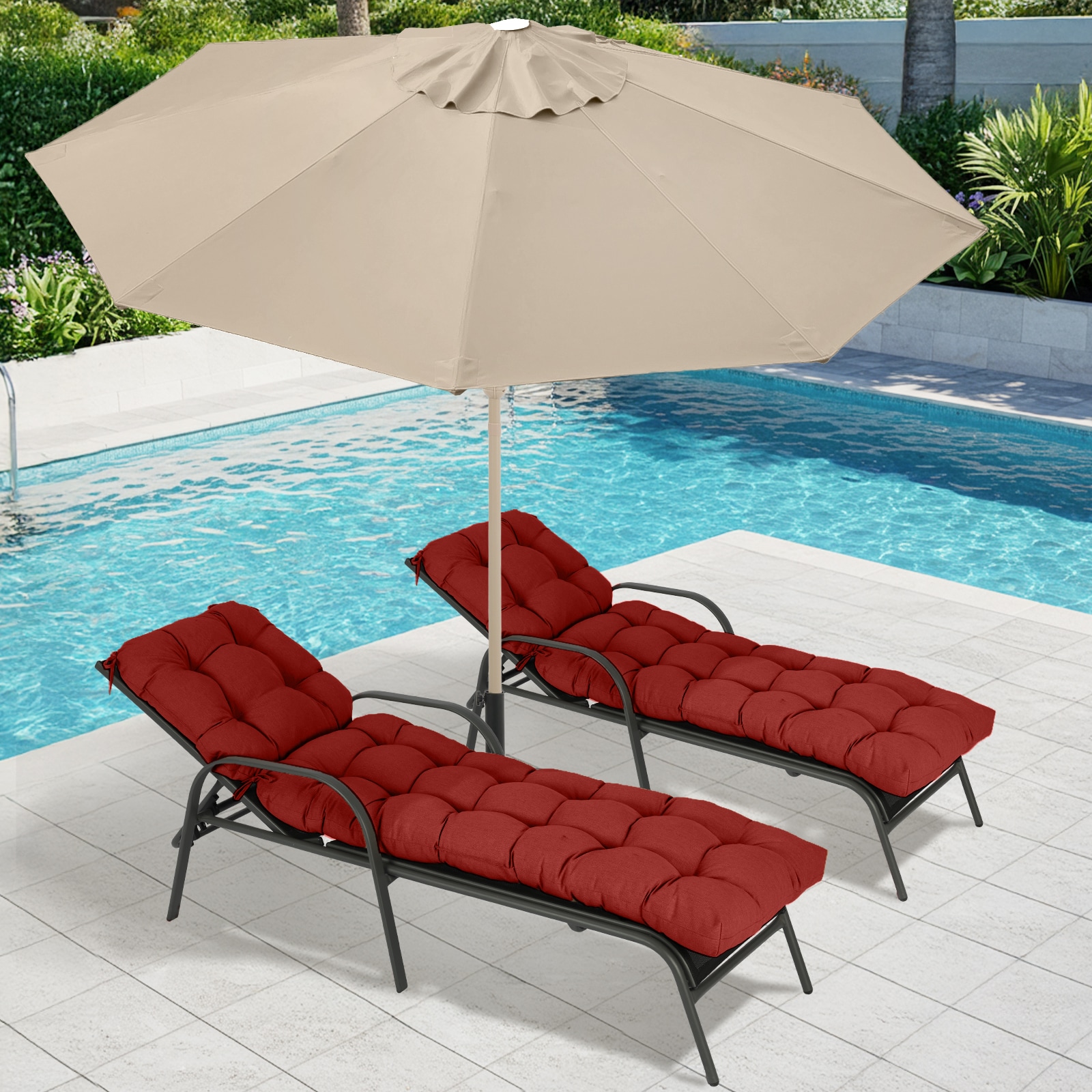 Aoodor A378-PRDRD Patio-Furniture-Cushions - View #3