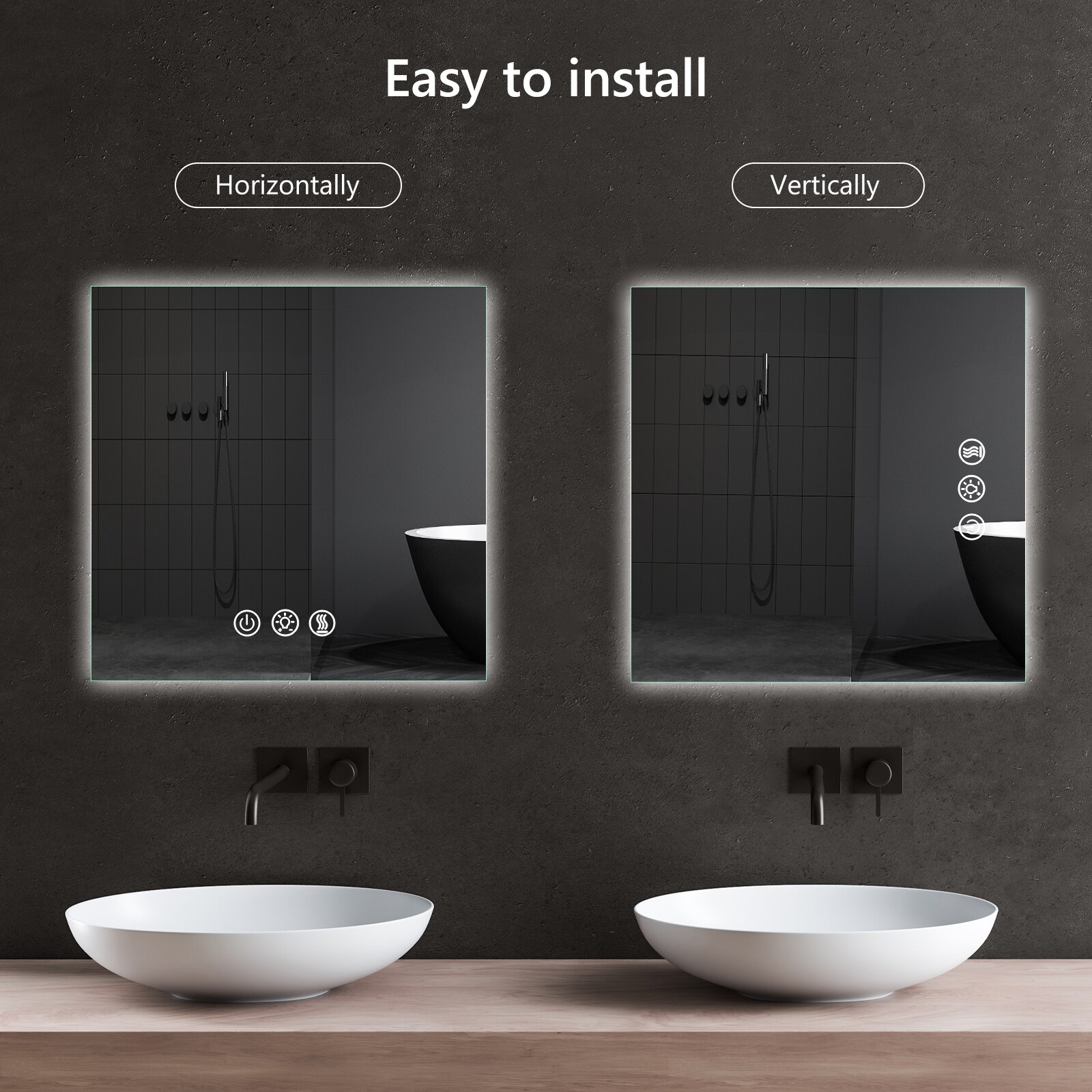 FurniFusion MA043030TD-OL Framed-Bath-Mirrors - View #8