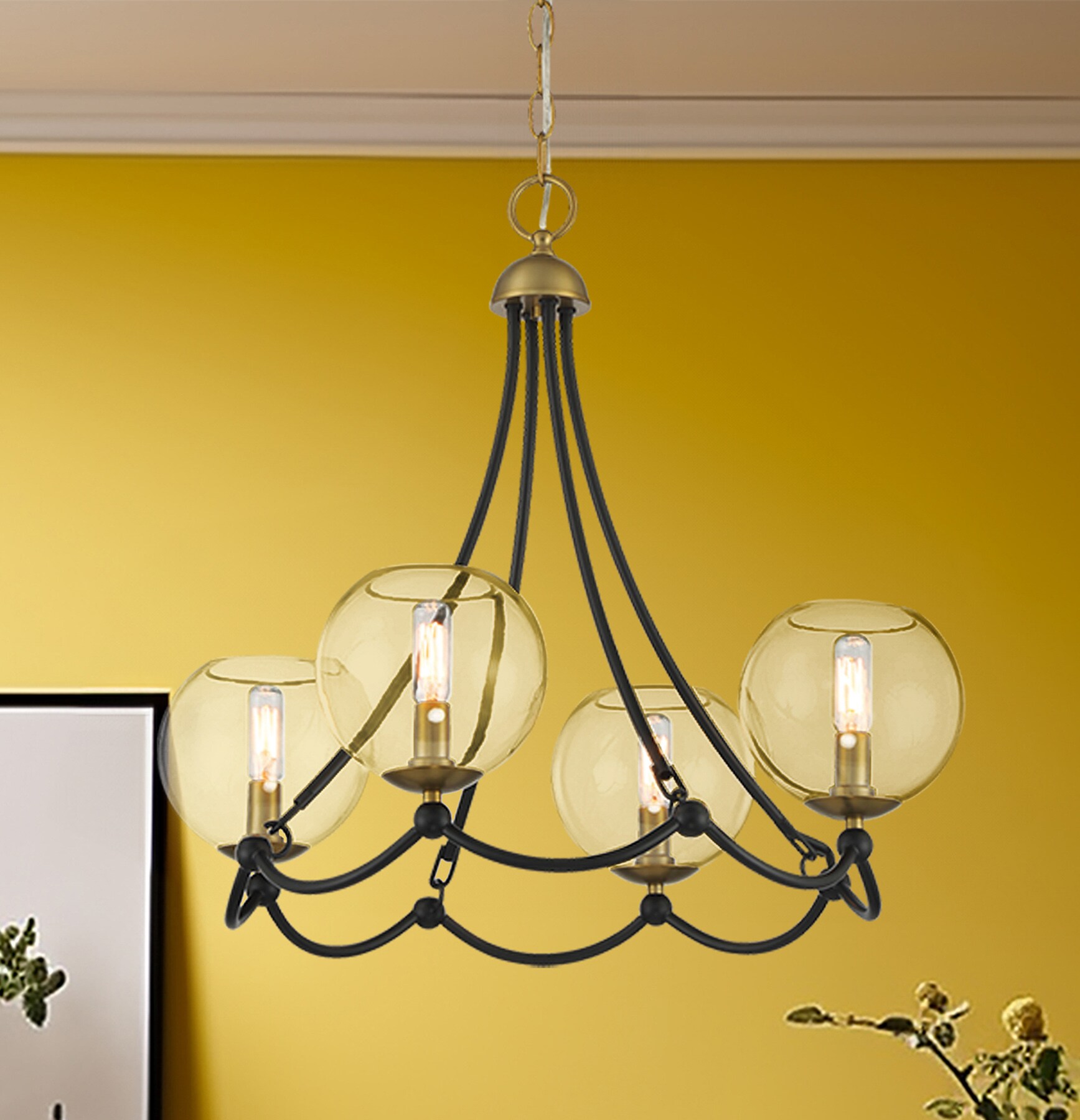 Minka Lavery 5065-726 Kearney Park 4 -Light Multiple finishes Multiple colors Modern/contemporary For Use in Bedrooms, Dining Rooms, Foyers, Kitchens, Living Rooms Chandelier