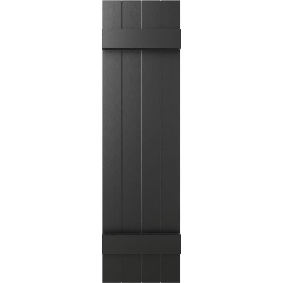 Ekena Millwork LJ4C14X07800BL 14-in W x 78-in H Black Board and batten Exterior Shutters ( 2 -Pack )