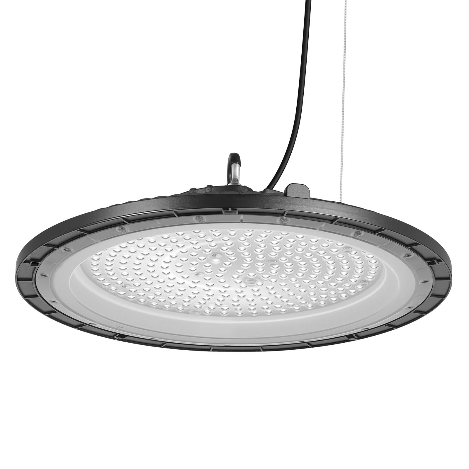 VEVOR 10 Pack LED High Bay Lights 6000K 150W 21000LM Super Bright UFO LED Warehouse Shop Lights IP65 Waterproof 100-277V Wide Voltage for Warehouse Workshop Factory Gym Garage Barn Black