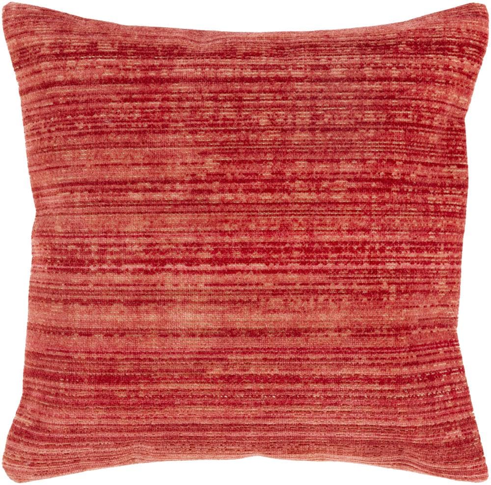Surya BTT002-2121P Barletta 21-in x 21-in Red 55% Cotton, 45% Polyester Indoor Decorative Pillow