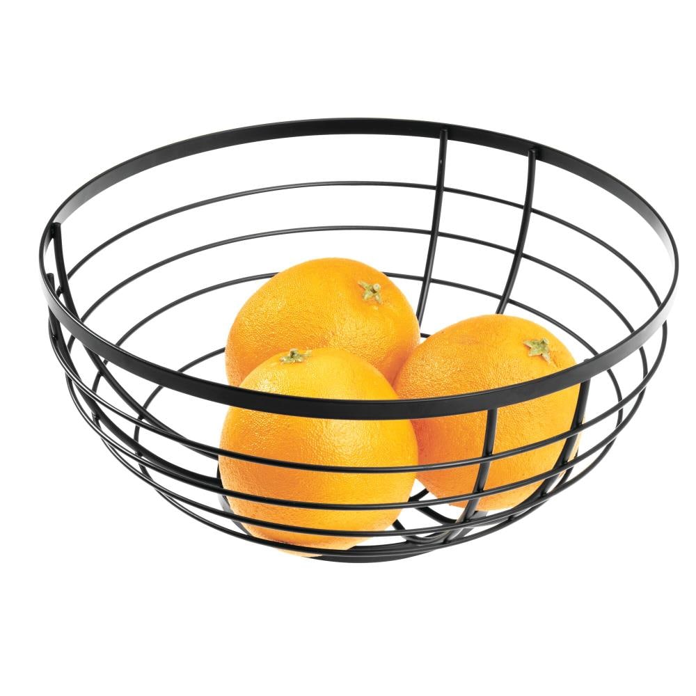 allen + roth 51749CT ( 10.5-in W x 4.85-in H x 10.5-in D ) Matte Black Steel Basket