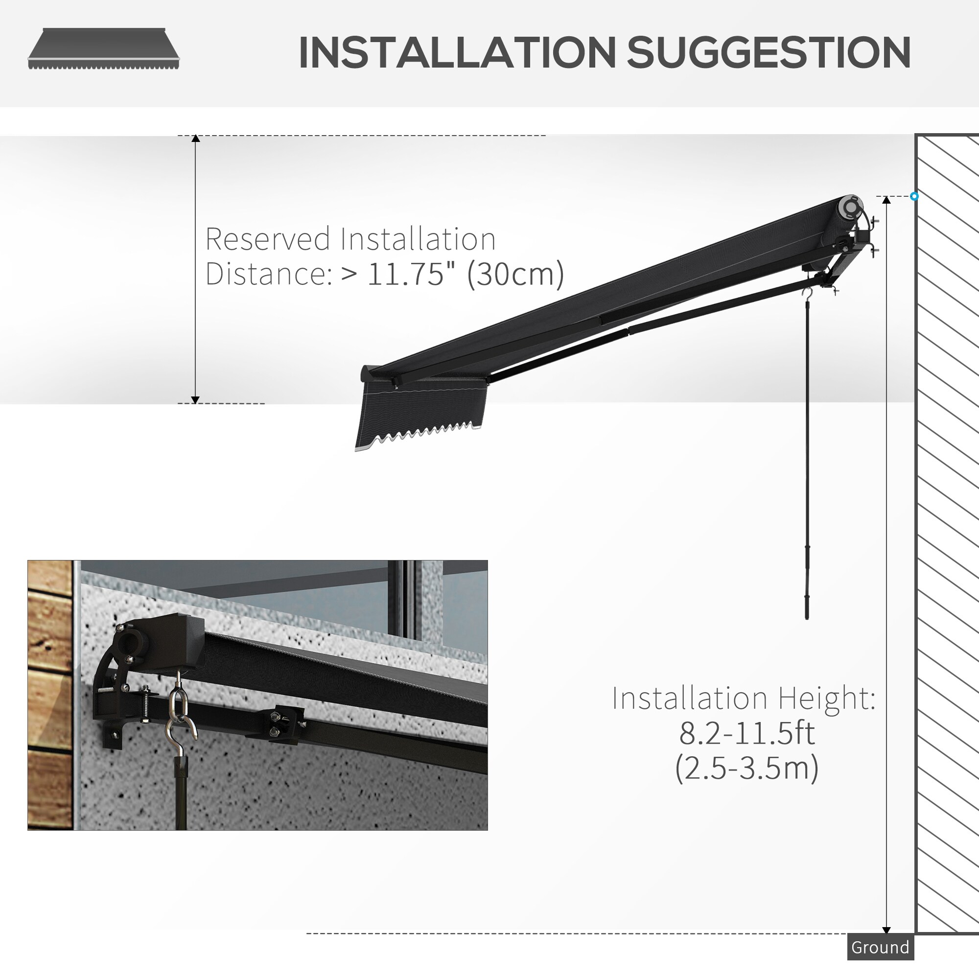 Outsunny 840-264V02CG awnings - View #8