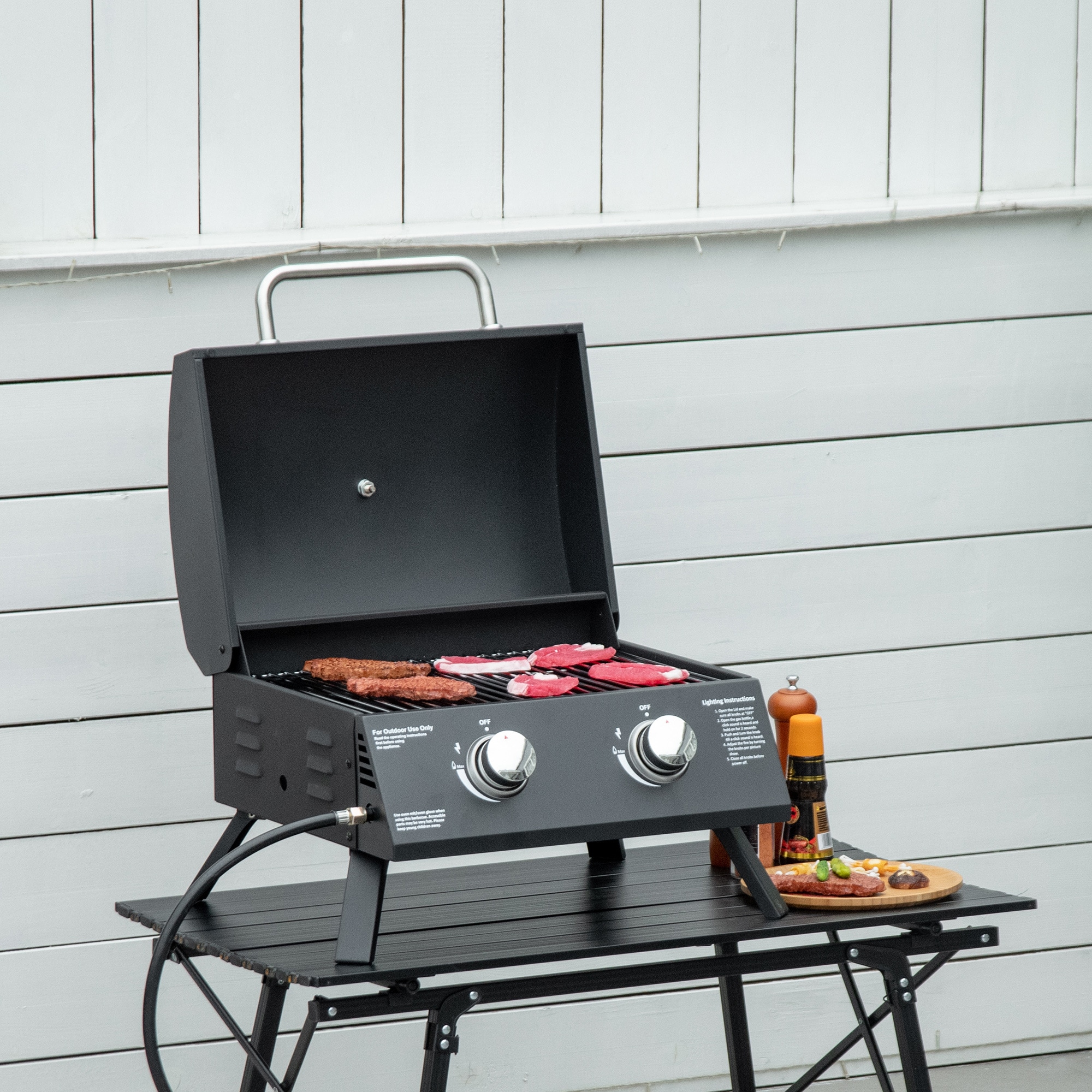 BABOOM BOM-P174289-OR Gas Grill Black Liquid Propane Gas Grill